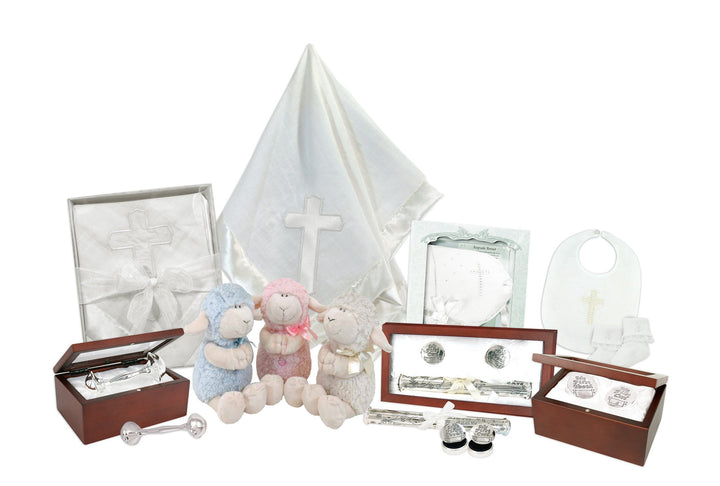 Stephan Baby Satin-Lined Rosewood Keepsake Box with Silver Plated First Tooth and First Curl Boxes