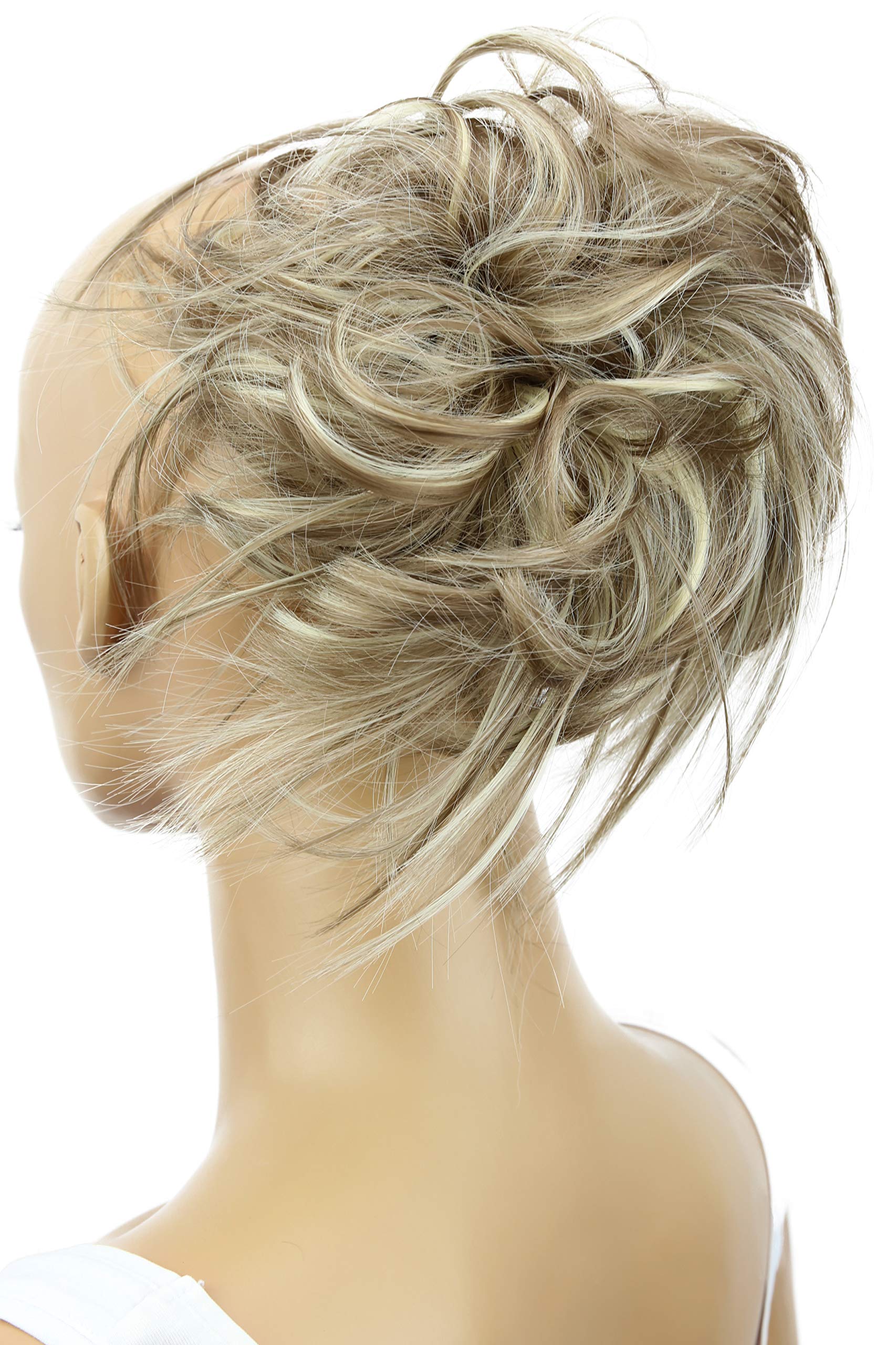 Dirty Blonde Mix #18Th613A G25F: Prettyshop Hairpiece Hair Rubber Scrunchie Scrunchy Updos Voluminous Wavy Messy Bun Dirty Blonde Mix #18Th613A G25F