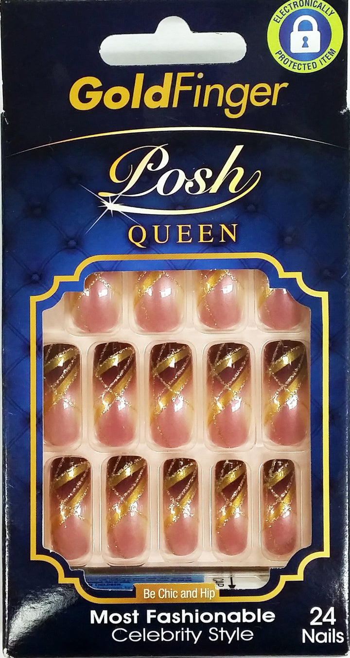 KISS Gold Finger Posh Queen Gel Glam Full Cover Nails GF64