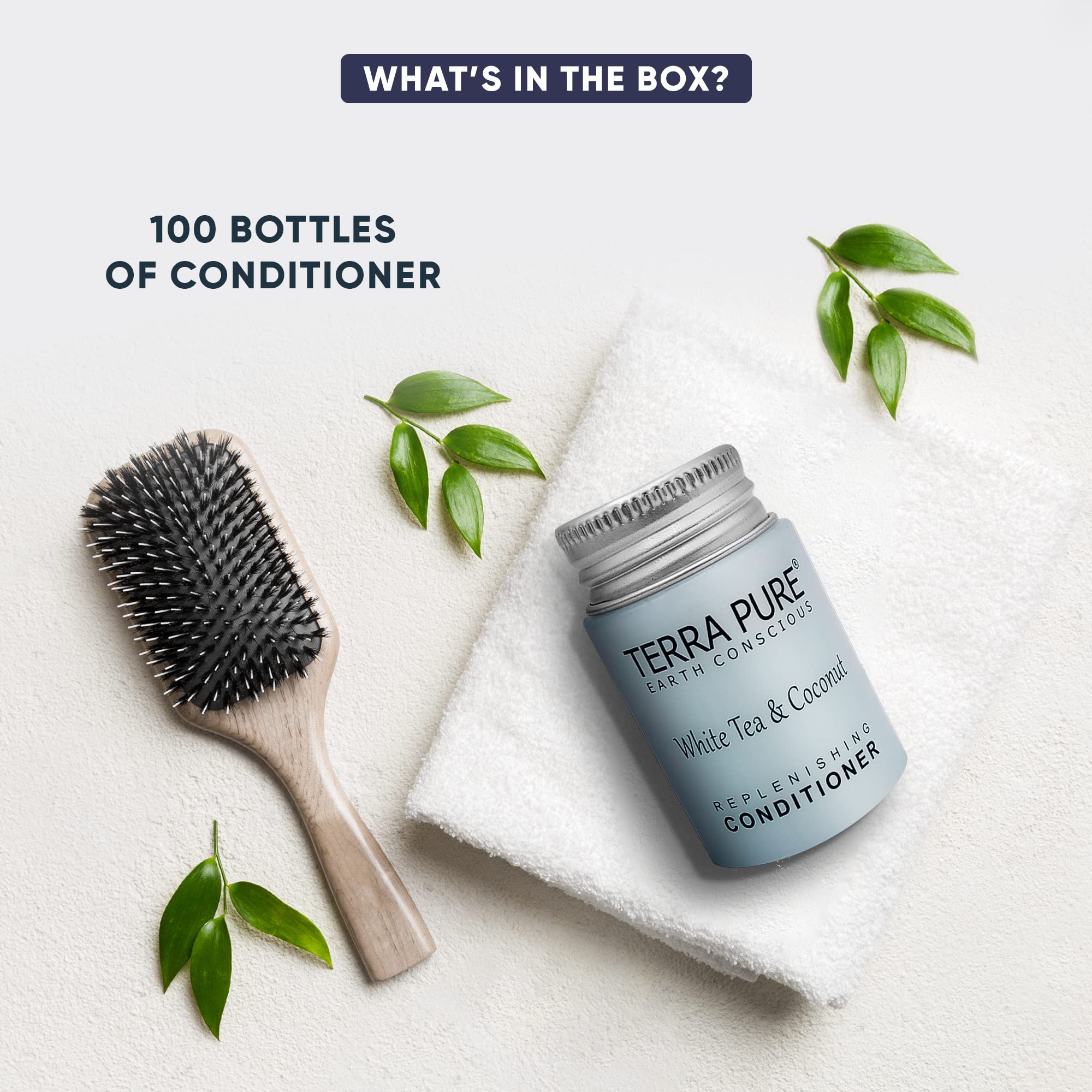 Terra Pure White Tea & Coconut Conditioner, Travel Size Hotel Amenities, 1 oz. (Case of 100)