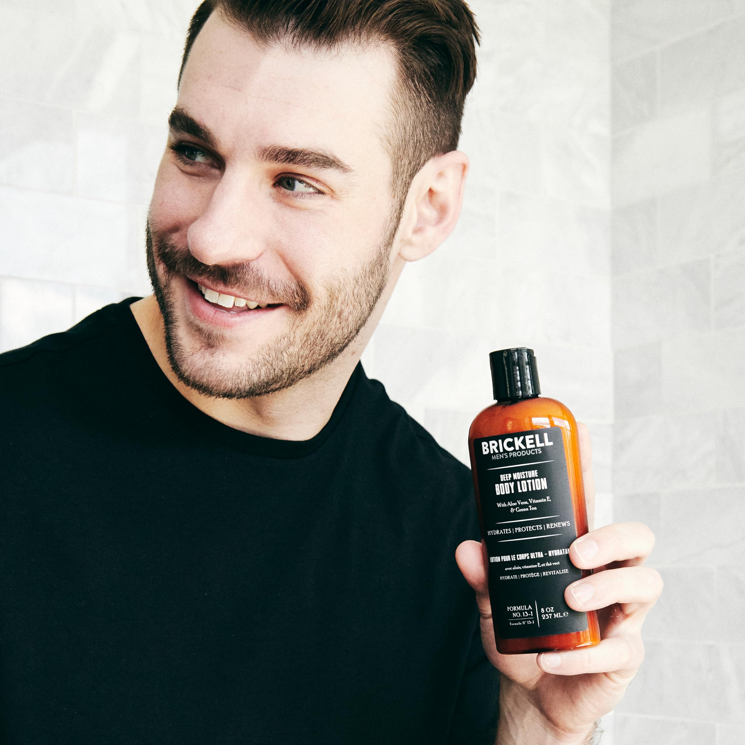 Brickell Men's Deep Moisture Body Lotion for Men - Natural & Organic (Unscented, 8 Ounce)