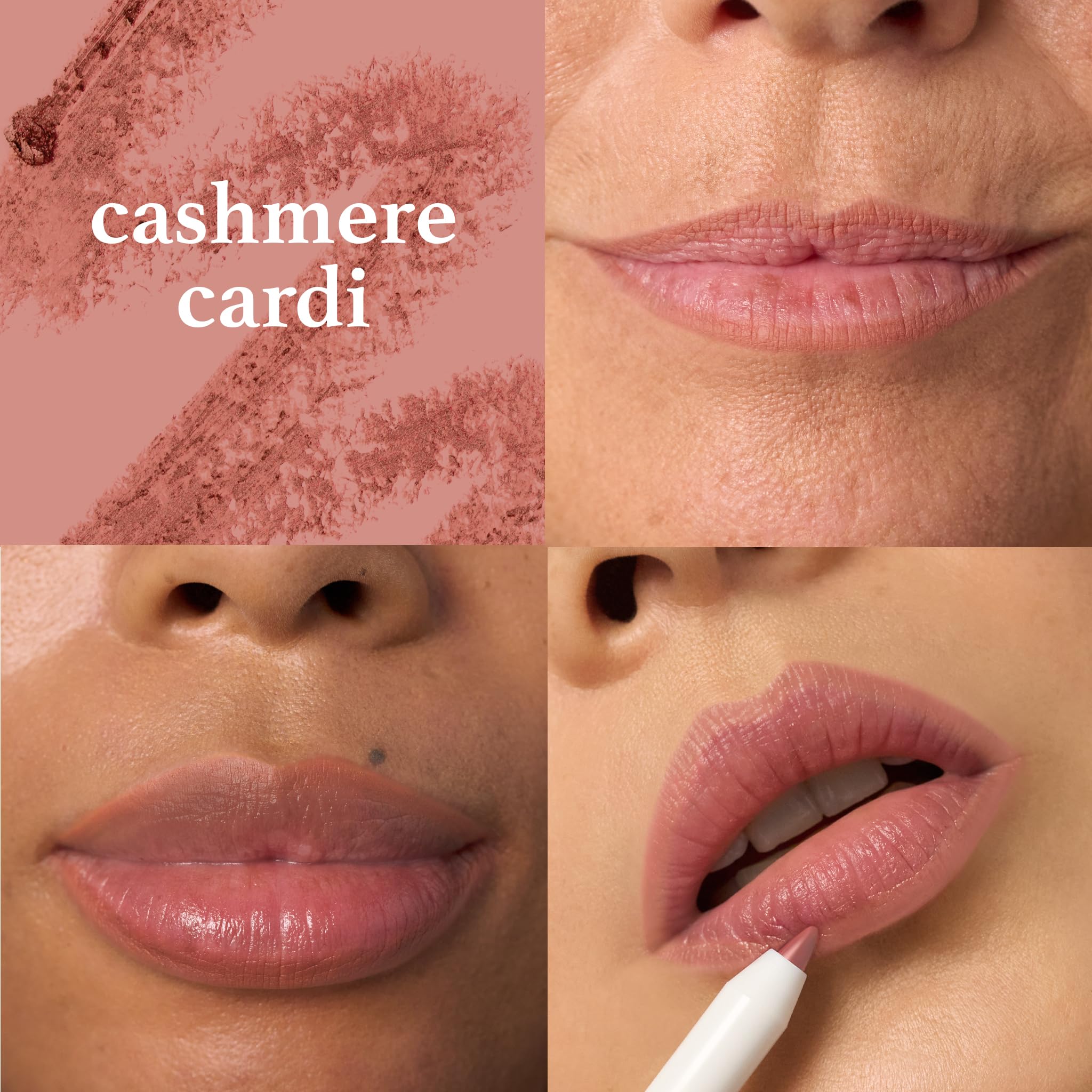 Julep The Perfect Pair 2pc Set It's Balm Tinted Lip Balm Roasted Peach and With a Trace Retractable Creamy Long-Lasting Lip Liner, Cashmere Cardi