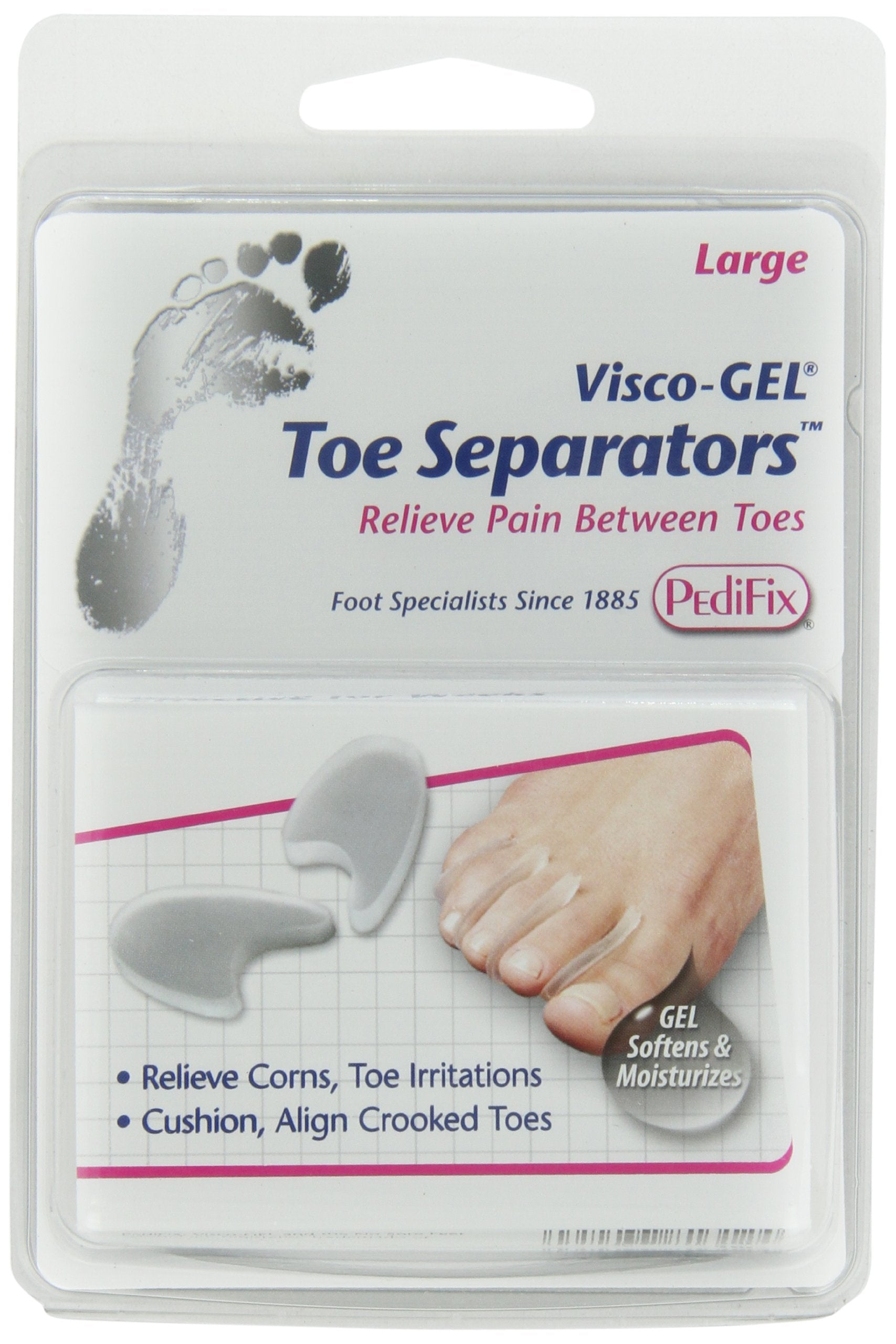 PediFix Unisex Visco-Gel Toe Separators 2 Pack