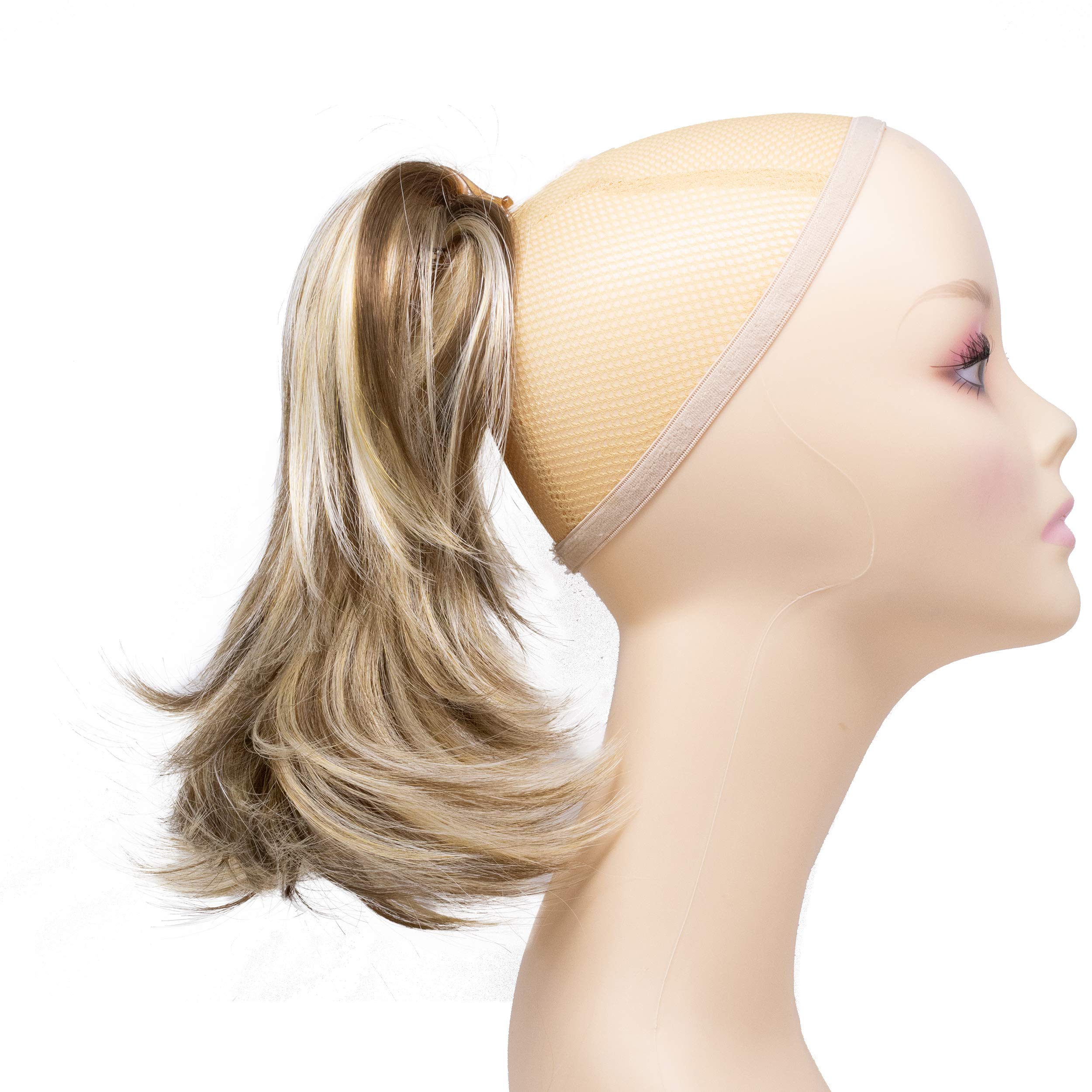 AB461 : Onedor 12 Inch Adjustable Messy Style Ponytail Hair Extension Synthetic Hair-Piece with Jaw Claw (AB461)