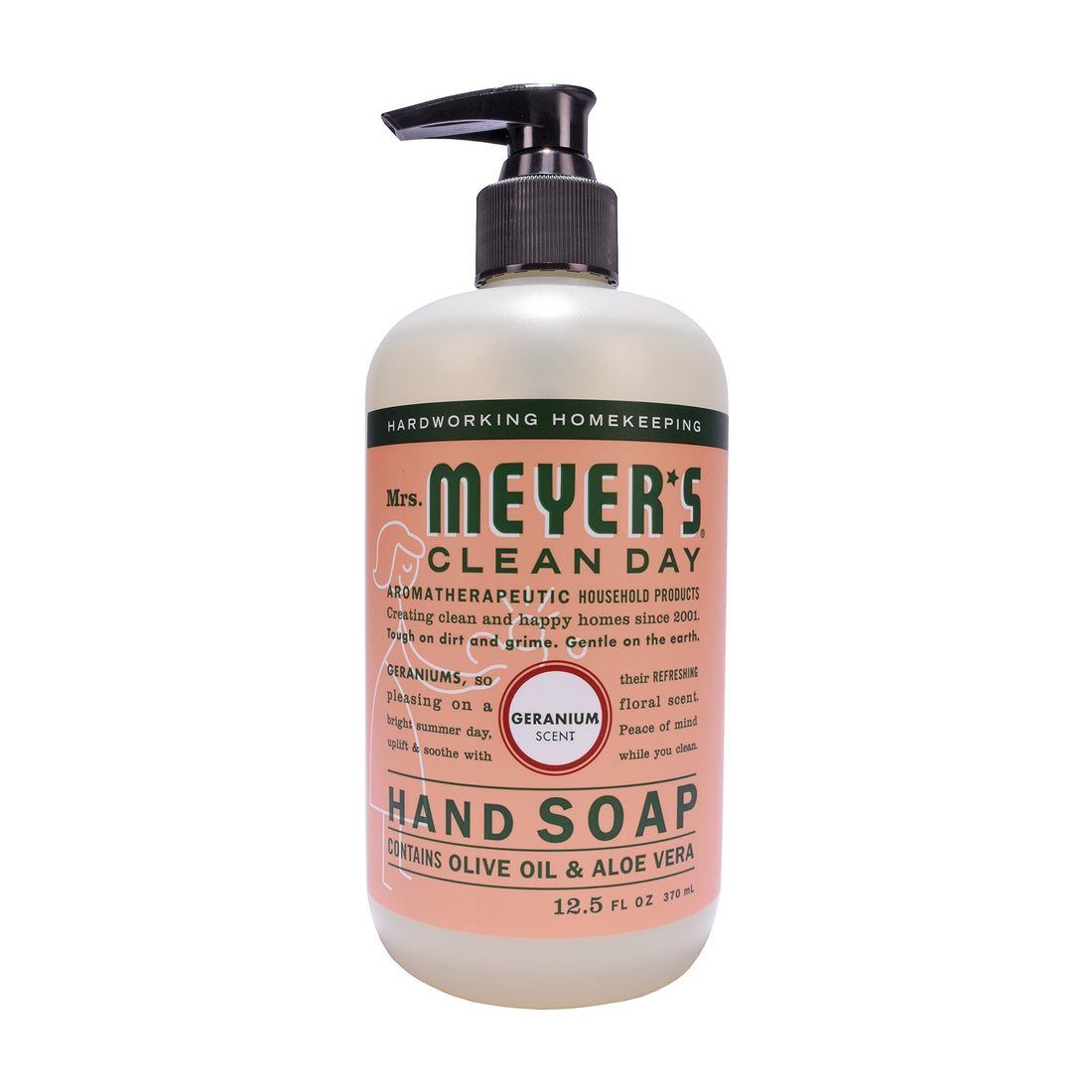 Mrs Meyers Hand Soap Geranium 12.5 Ounce Pump (370Ml) (6 Pack)