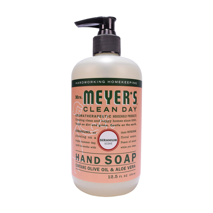 Mrs Meyers Hand Soap Geranium 12.5 Ounce Pump (370Ml) (6 Pack)