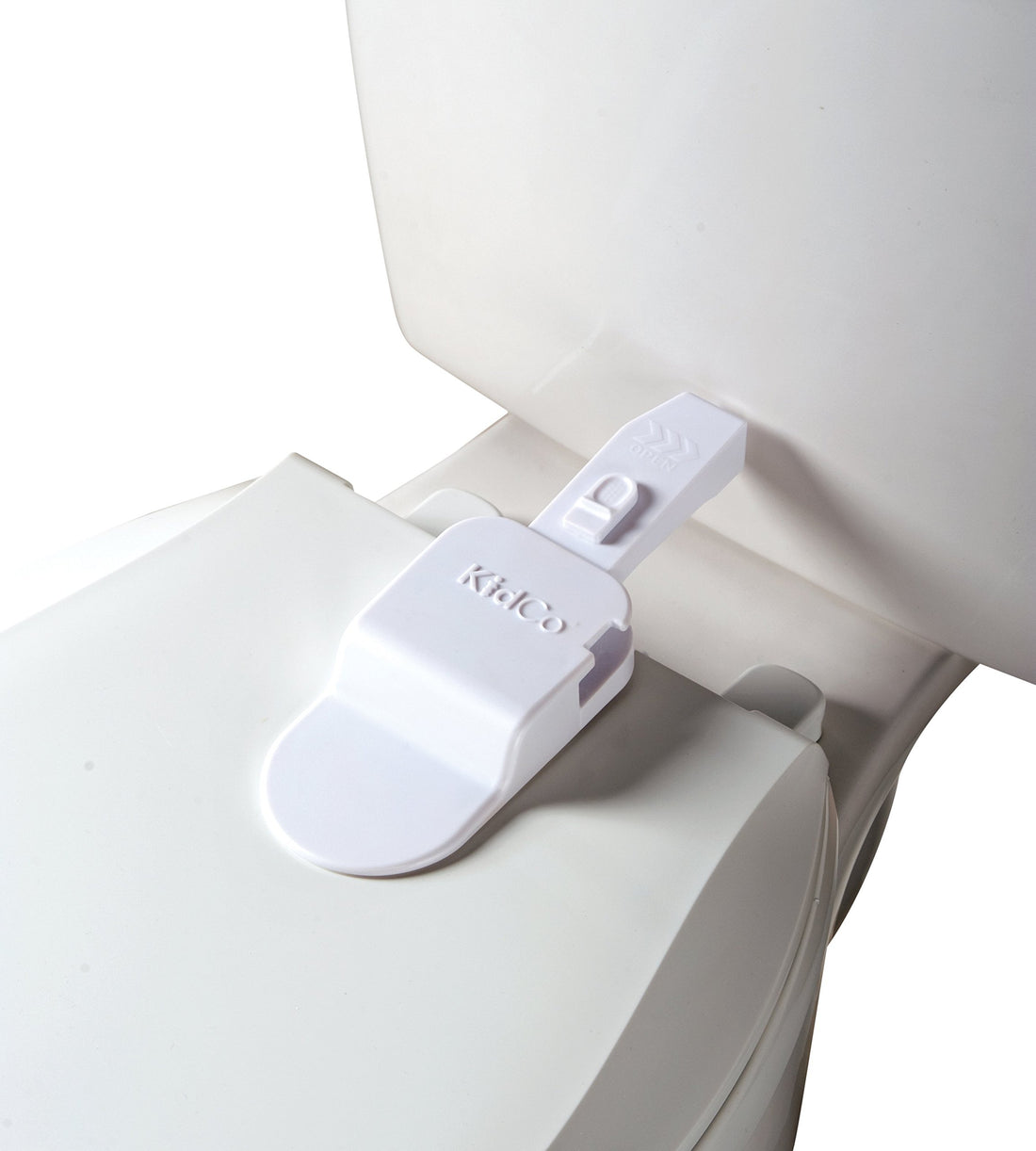 KidCo S384 Adhesive Toilet Lock - Toilet Lock Baby Proof Ideal Baby Proof Toilet Lid Lock – No Tools Needed Easy Installation with Adhesive – Top Safety Toilet Seat Lock – Fits Most Toilets, White