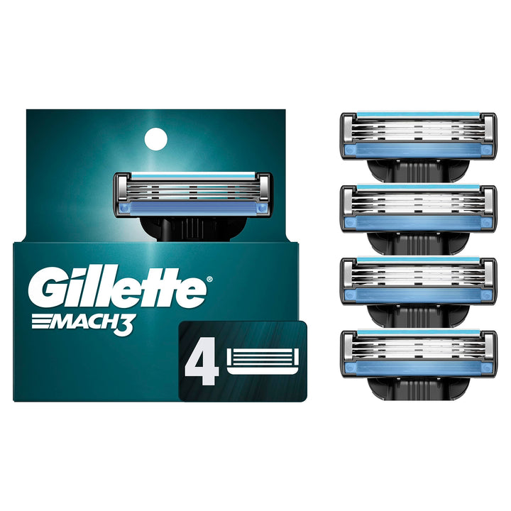 Gillette Mach3 Mens Razor Blade Refills, 4 Count