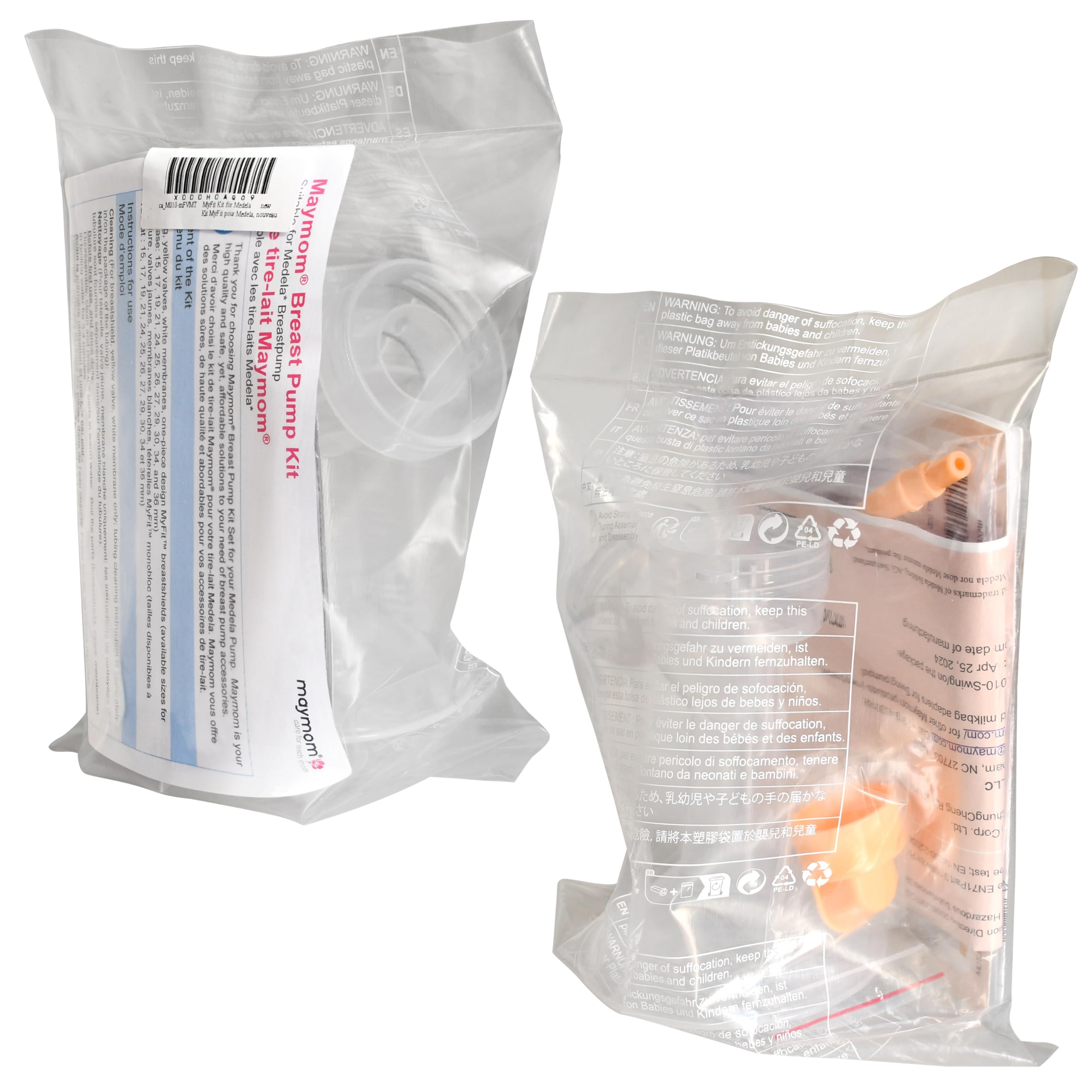 Swing Tubing and Breast Pump Kit Compatible with Medela Swing Breastpump. Inc. 1 Medium Breastshield (Comparable to Medela Personalfit 24mm), 1 Valve, 1 Membrane, and 1 Replacement Tubing