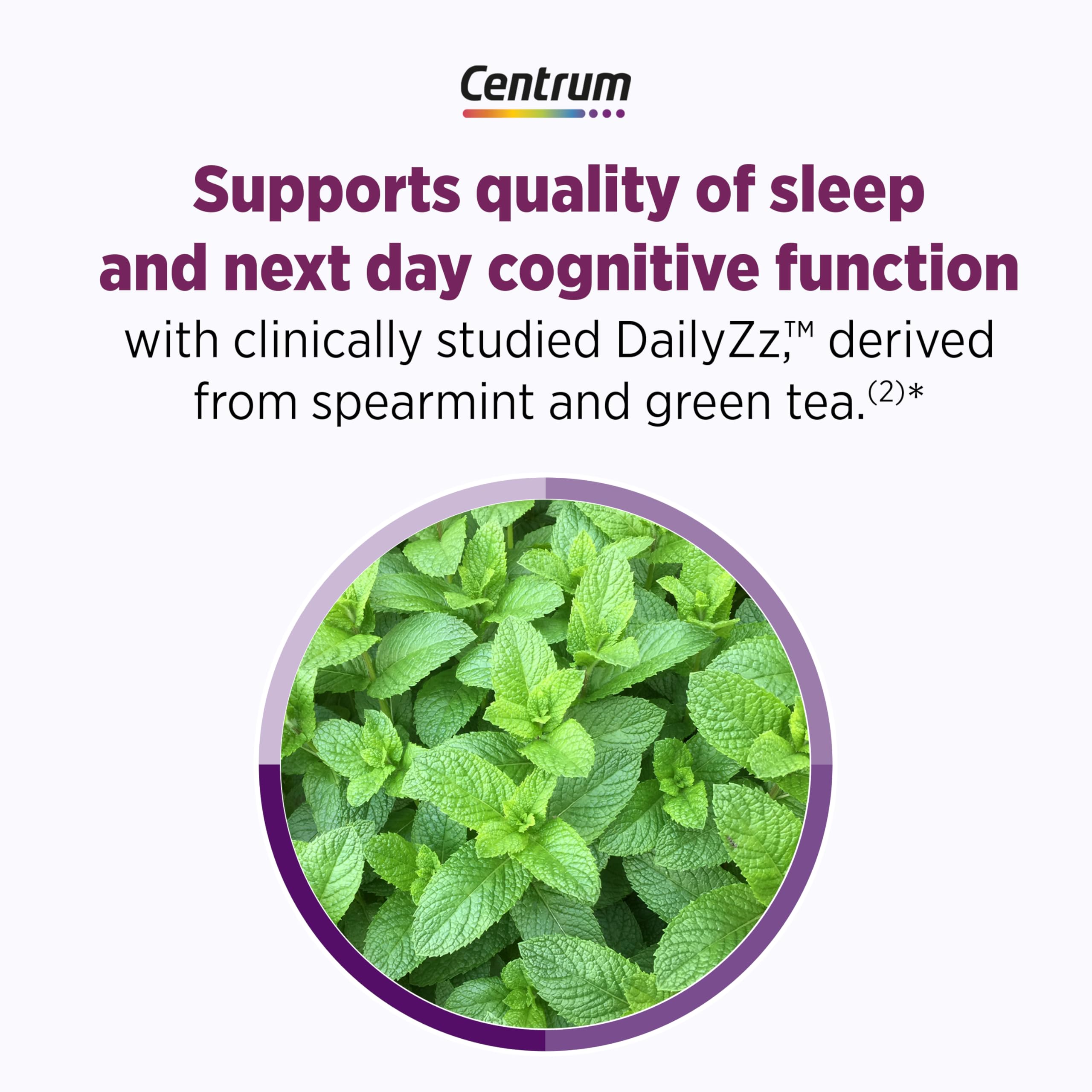 Centrum Restful Sleep Menopause Support Tablets, Supplement with Clinically Studied DailyZz and geniVida, 28 Count