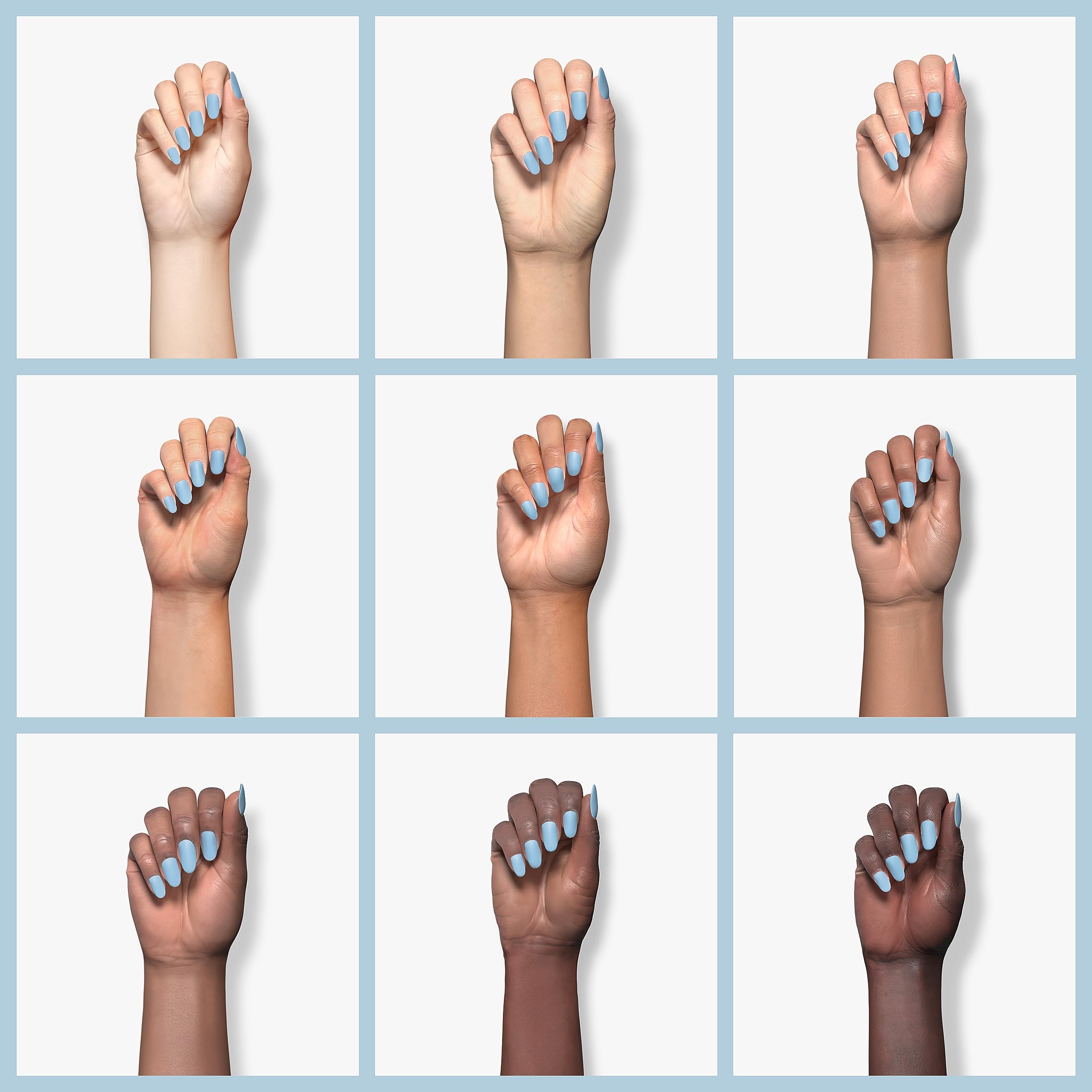 duri Nail Polish, 107S, Cloud True Blue, Pastel Blue shade, Semi Matte Finish.5 fl.oz.