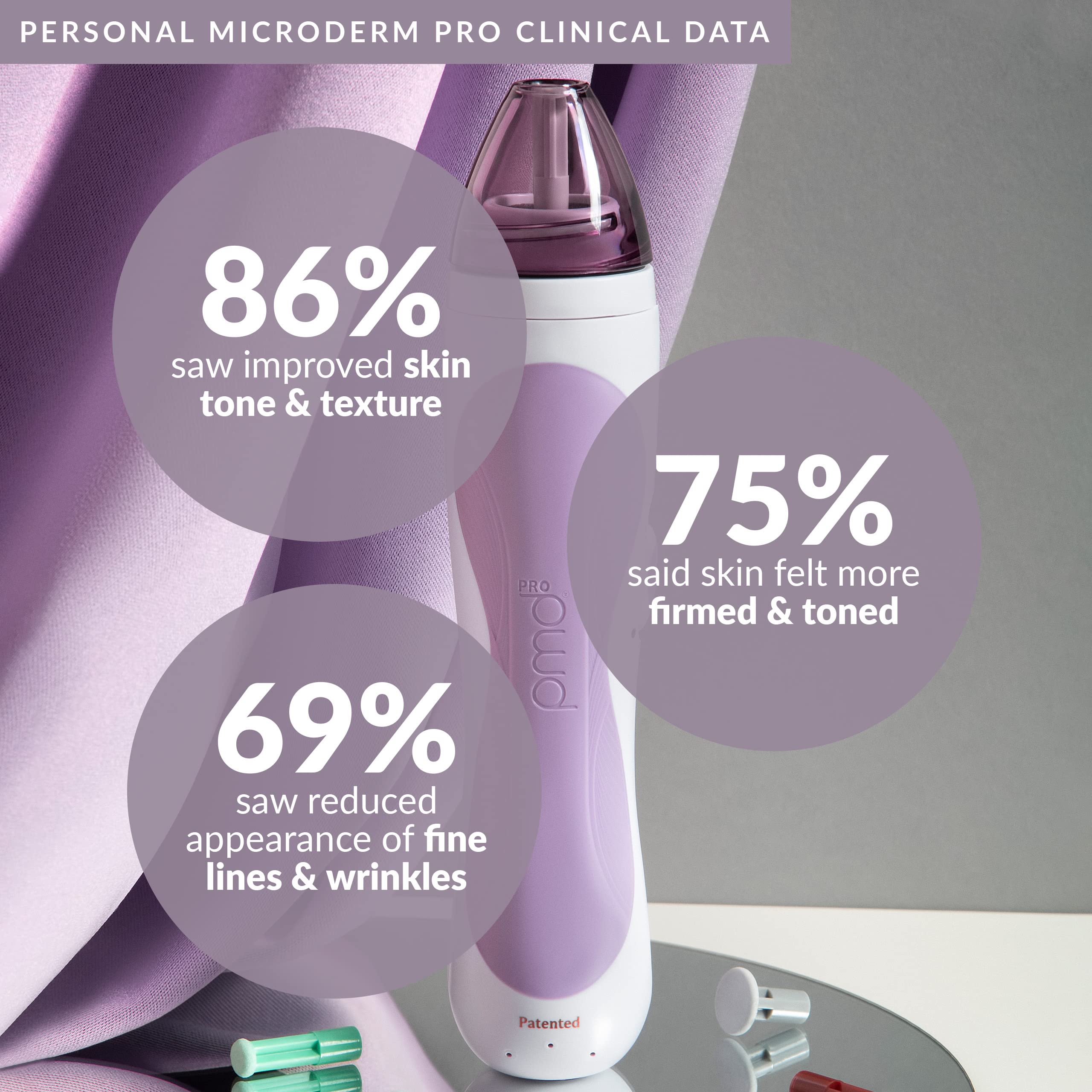 PMD Personal Microderm Pro - At-Home Microdermabrasion Machine with Kit for Face & Body - Exfoliating Crystals and Vacuum Suction for Fresh and Radiant Skin - High & Low Speed Options