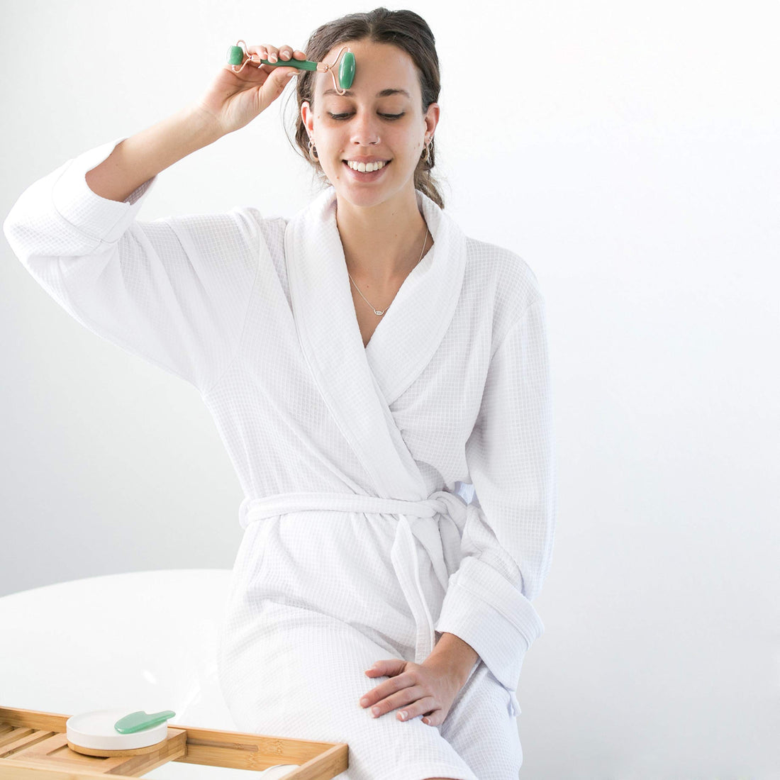 Witty Jade Roller And Gua Sha Set – 2 In 1 Natural Jade Roller For Face And Gua Sha Scrapping Tool – Massage Jade Facial Roller And Jade Gua Sha Facial Tool Set - Rose Quartz Roller Alternative