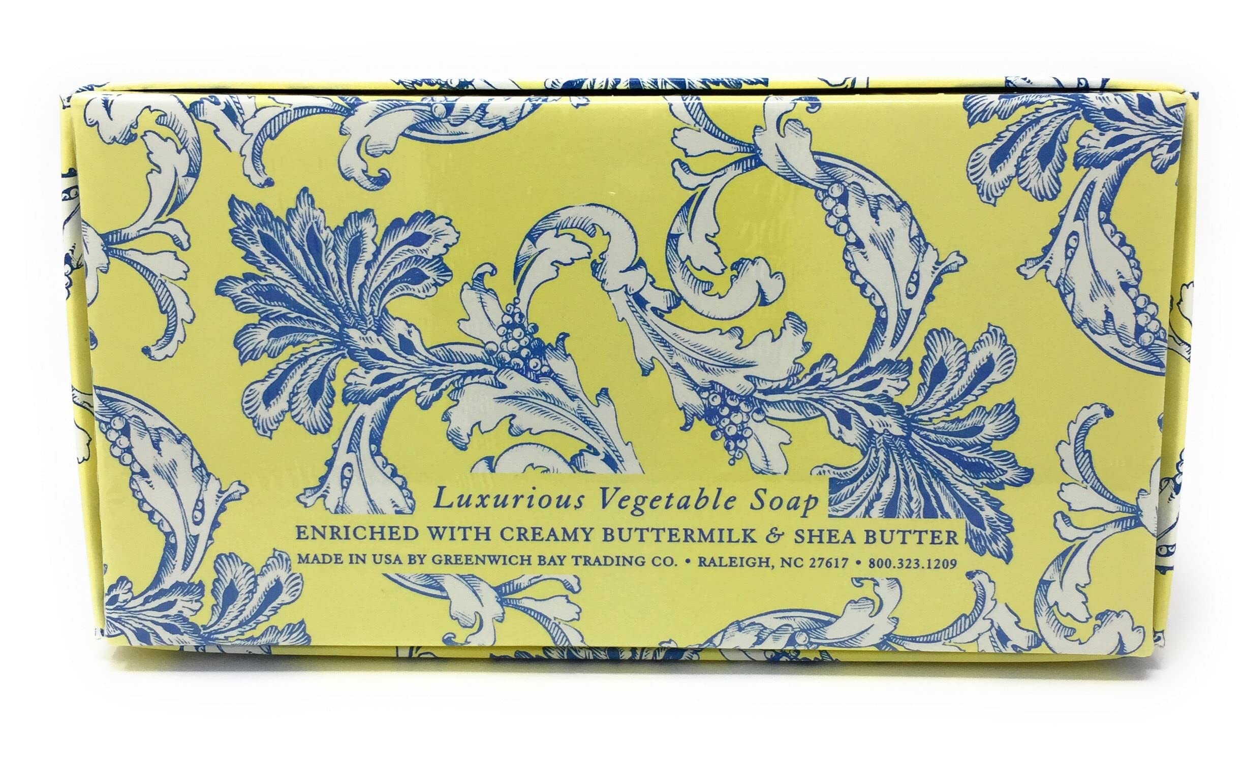 Fresh Milk Shea Butter Luxurious Spa Soap Set by Greenwich Bay Trading Co. Individually Wrapped 3 x 4.3 oz in Gift Box