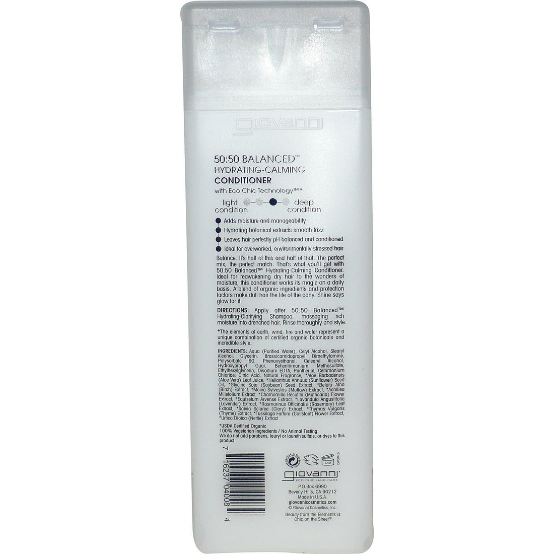 Giovanni All Natural 50-50 Balanced Hydrating Clarifying Shampoo and Conditioner Bundle for Men and Women With Aloe, Thyme and Rosemary (Sulfate and Paraben Free) 8.5 fl. oz. each
