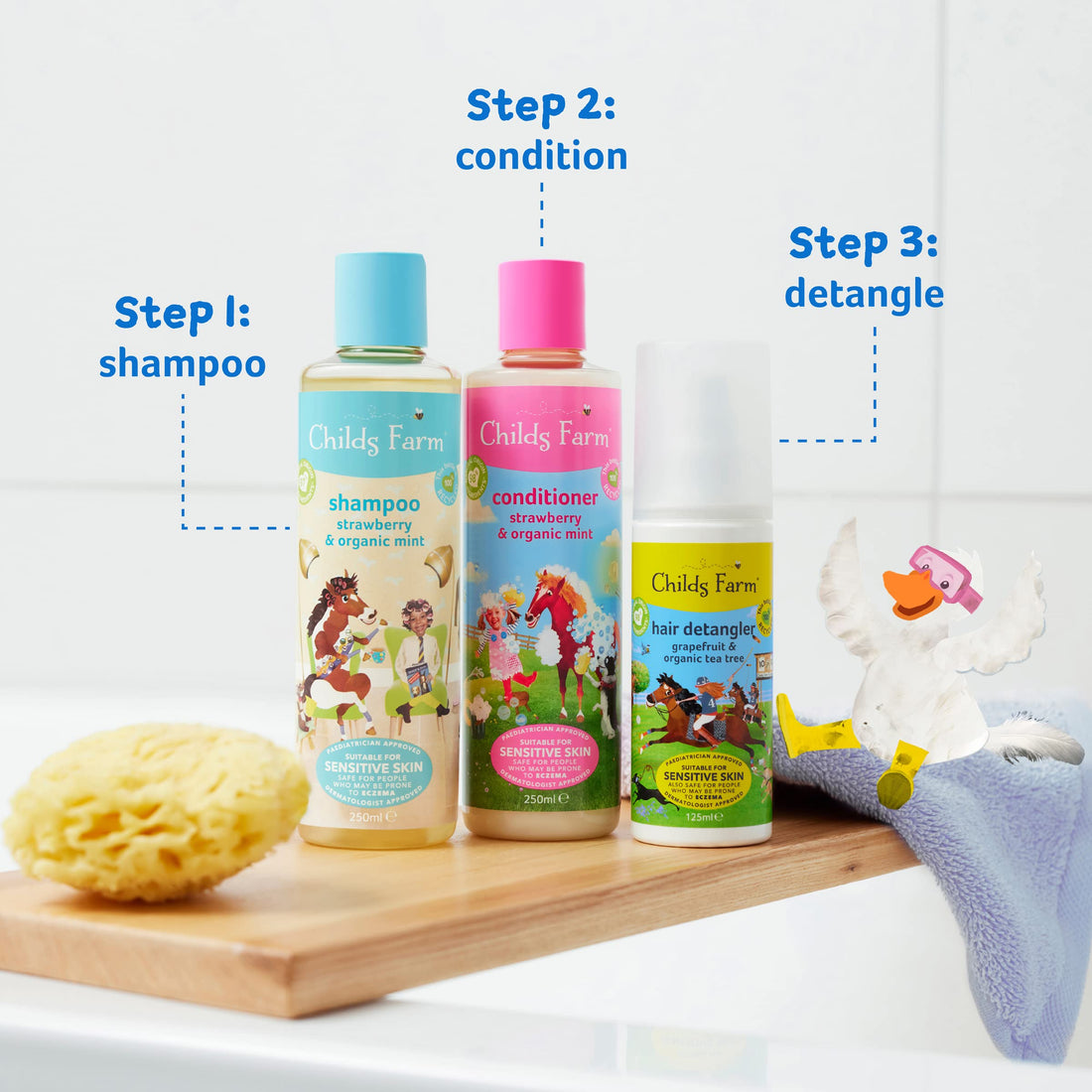 Childs Farm Pack Of 1 : Conditioner For All Hair Types Strawberry & Organic Mint 250 Ml, 1 Count