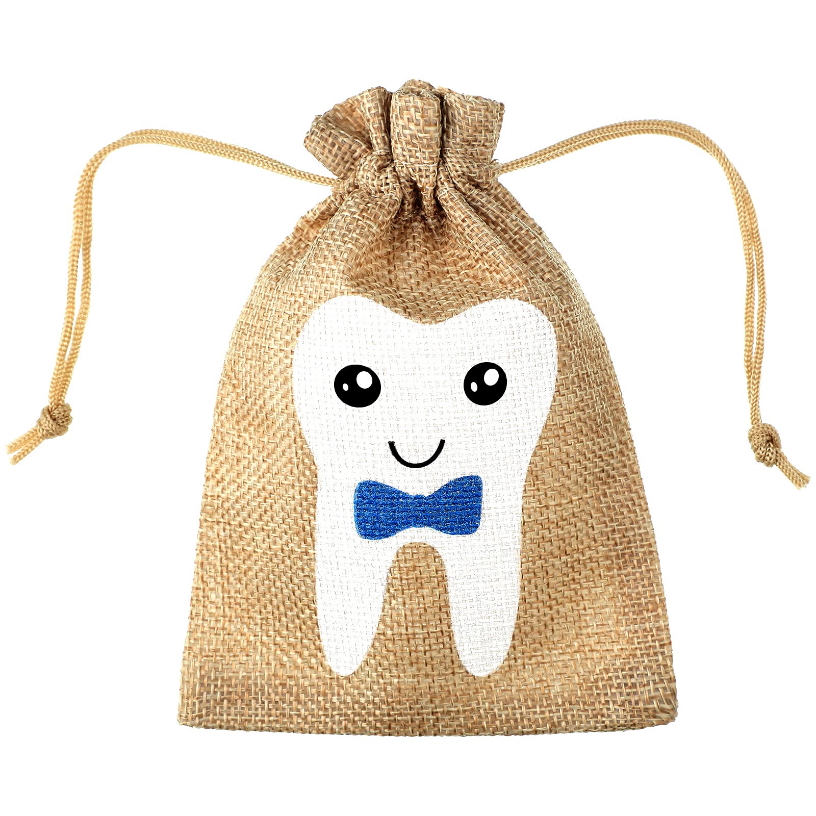 Tooth Fairy Bag Pouch for Boys and Girls to Place Under Pillow Milk Teeth Container Box for Toothfairy Tooth Holder Keepsake Gift for Kids Children Baby Shower Birthday (Blue Style)