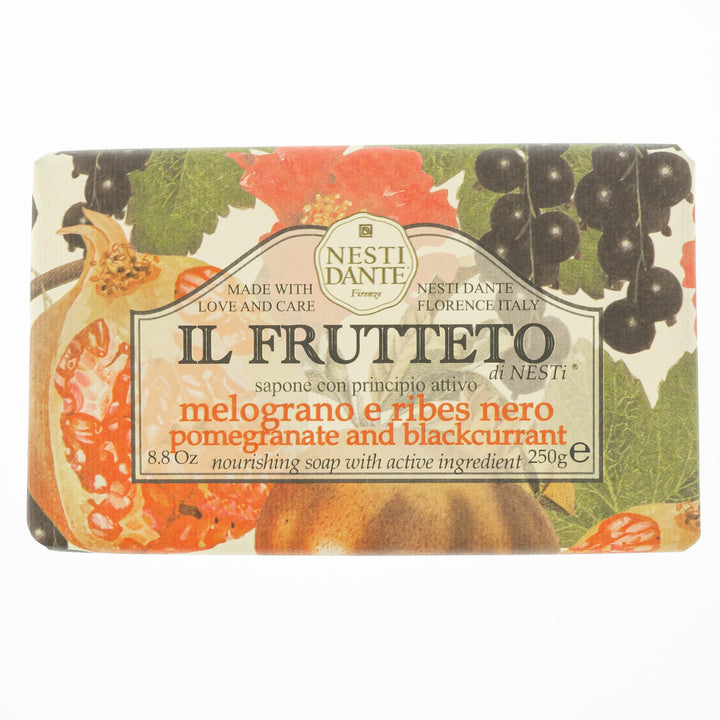 Nesti Dante Il Frutteto Pomegranate and Black Currant Natural Fruit Scented Bar Soap for Bath Hands and Body 250g by Nesti Dante