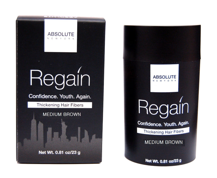 Medium-Brown: Regain Hair Fibers by Absolute 0.81oz / 23g (Medium-Brown)