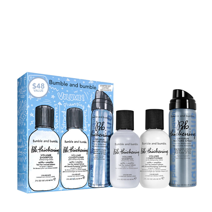 Bumble and bumble. Thickening Hair Volumizing Starter Set | Thickening Shampoo, Conditioner + Dryspun Texture Spray