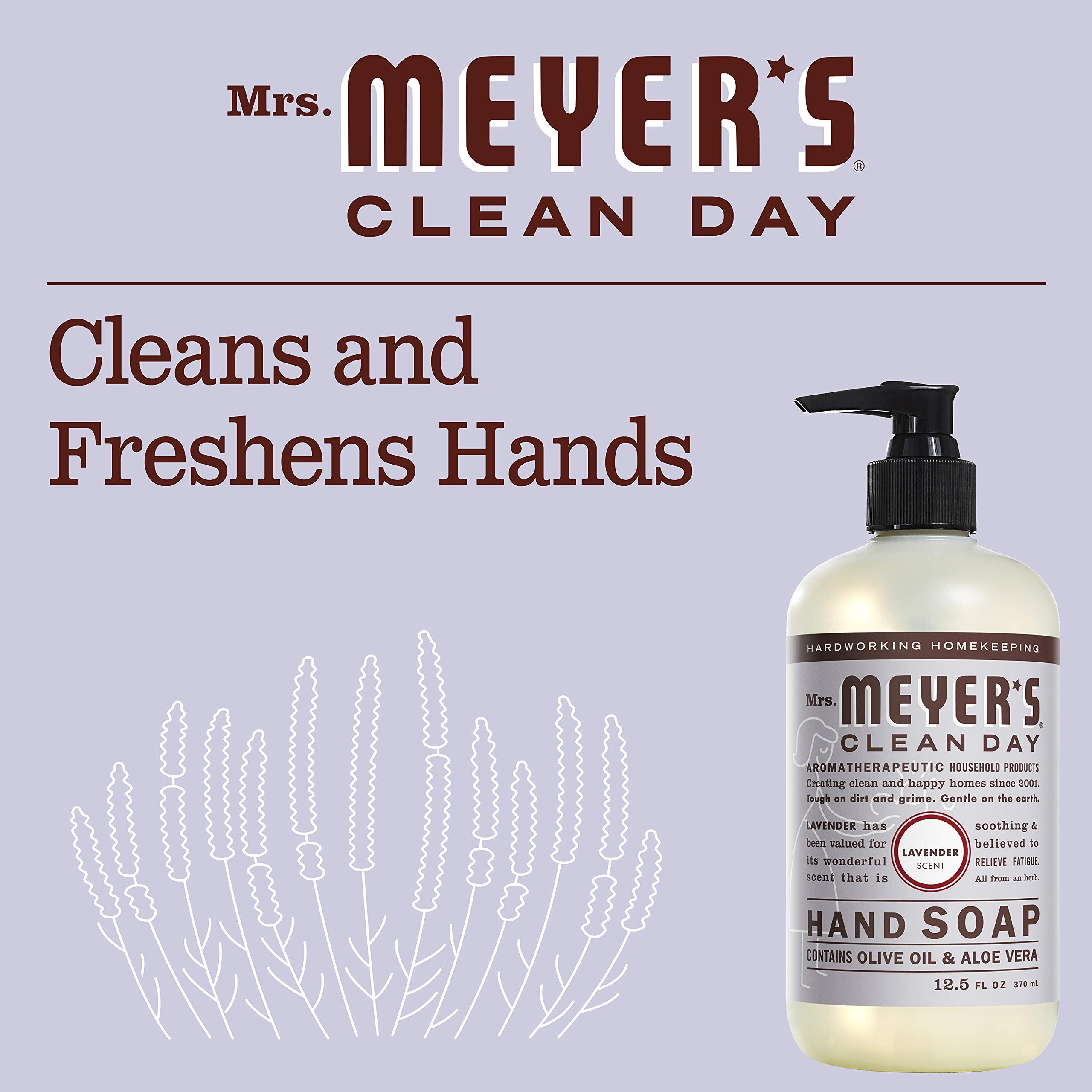 Mrs. Meyer’s Liquid Hand Soap, Lavender, 12.5 fl oz (3 ct)