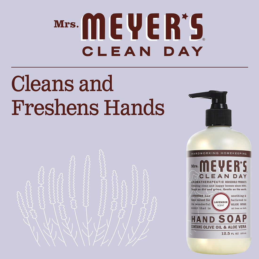 Mrs. Meyer’s Liquid Hand Soap, Lavender, 12.5 fl oz (3 ct)
