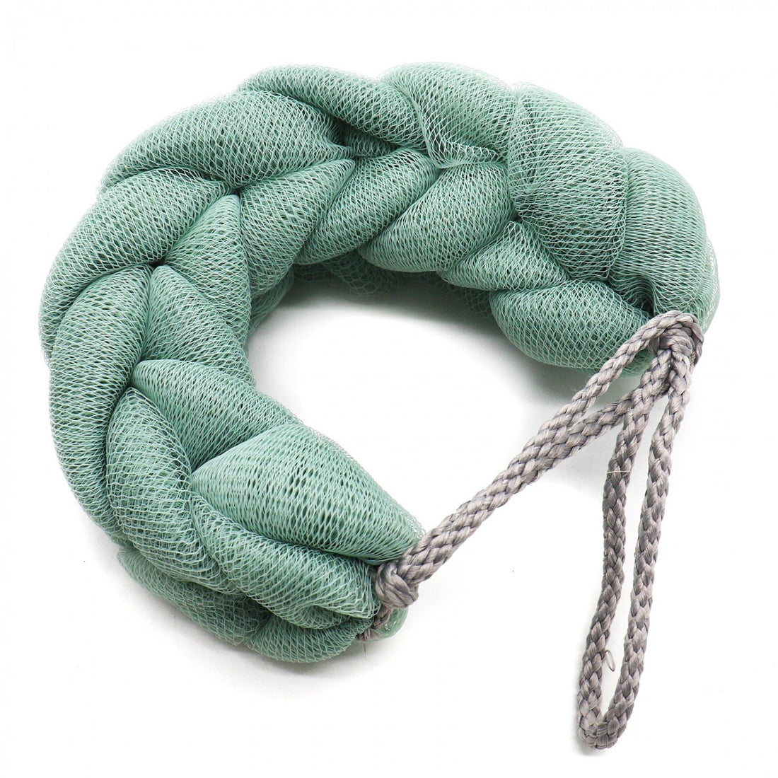 Huele 2 Pcs Exfoliating Bath Sponge Shower Pouf Loofah Back Scrubber Mesh Strap Skin Washer With Rope Handles