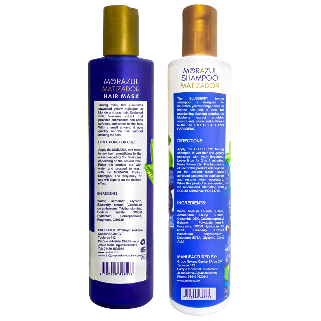 Generic KIT Nekane Champú Morazul & Mascarilla Morazul 10.58 oz, Silver