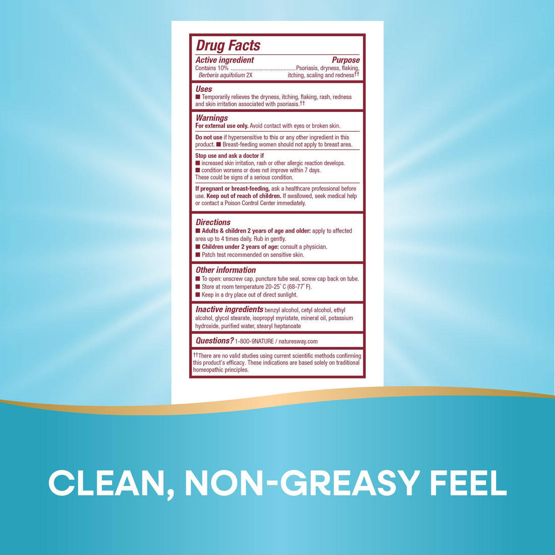 Nature's Way Boericke & Tafel Psoriaflora Topical Cream, Dry Skin Relief††, Reduces Redness & Itching††, Psoriasis Treatment††, 1 Oz