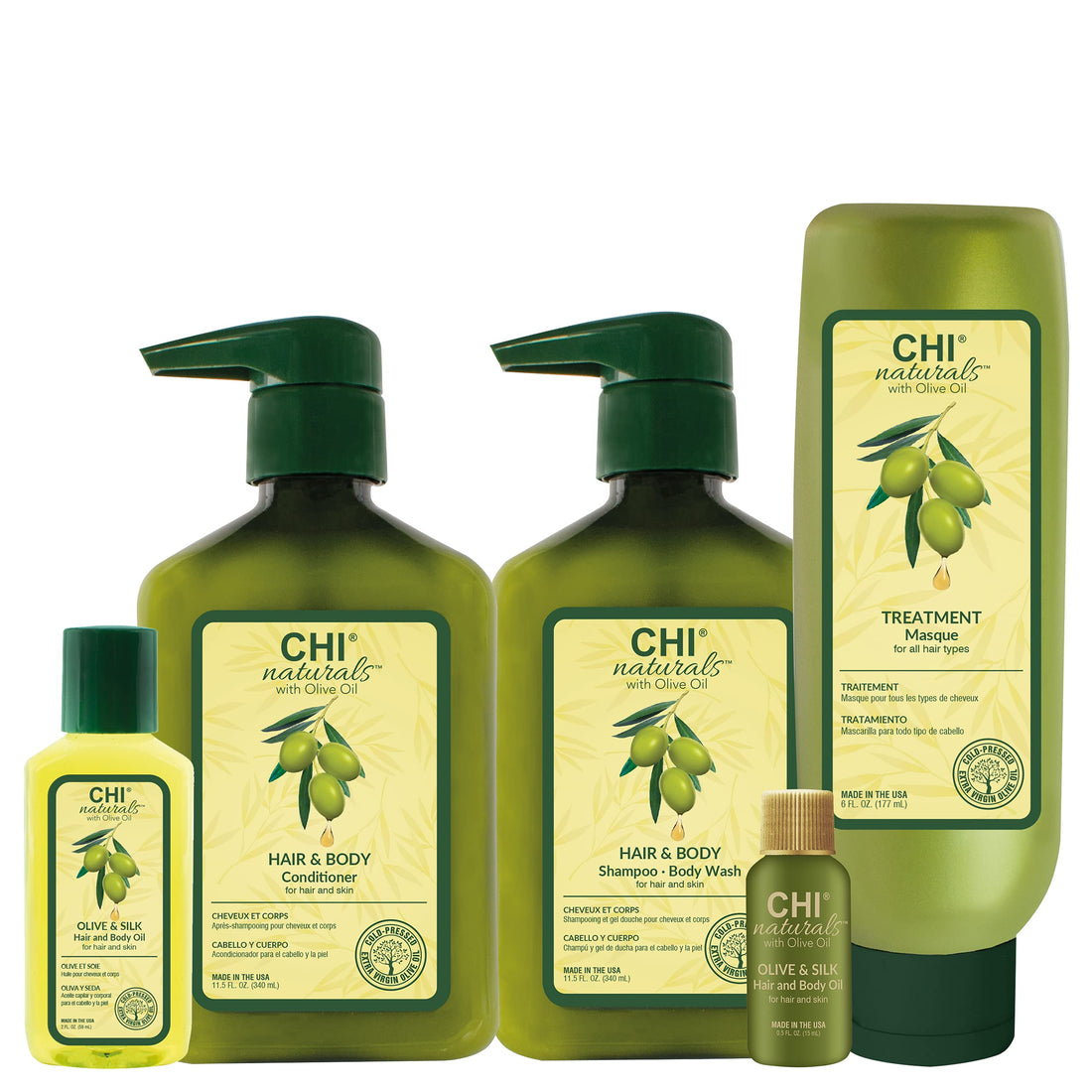 CHI Olive Organics Hair & Body Shampoo Body Wash (For Hair and Skin) 340ml/11.5oz