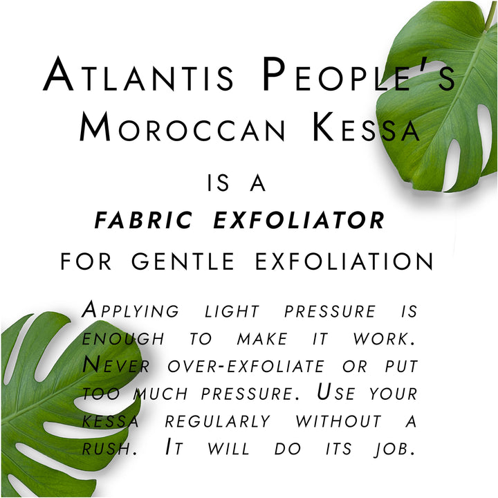 Atlantis People's Moroccan Exfoliating Glove - Body Scrubber & Exfoliating Mitt for Smoother Skin, Exfoliates Dead Skin Cells, Helps Even Skin Tone, Ideal for Fake Tan Removal and Sensitive Skin