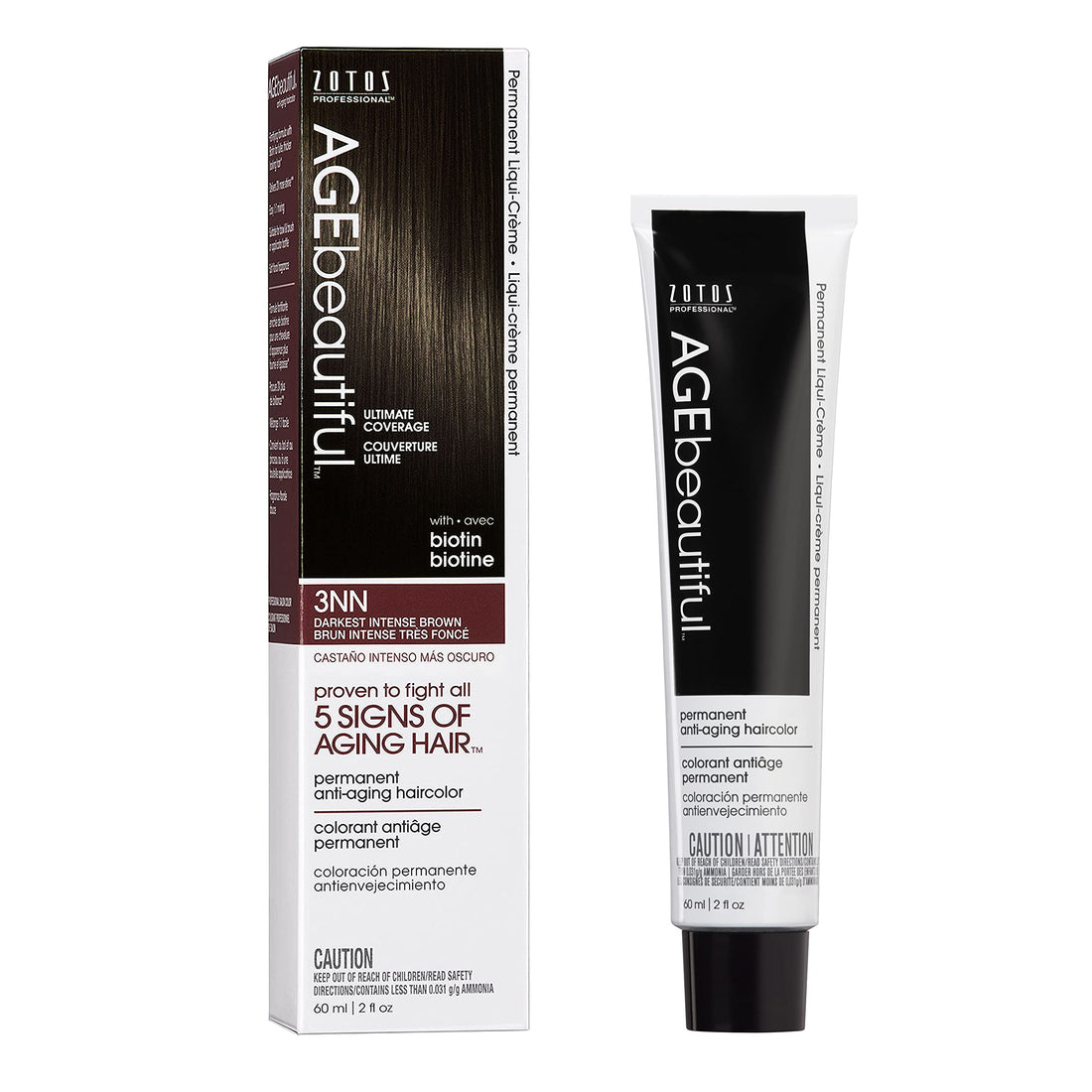 Agebeautiful Liqui-Creme 3Nn Darkest Intense Brown, 2-Ounce