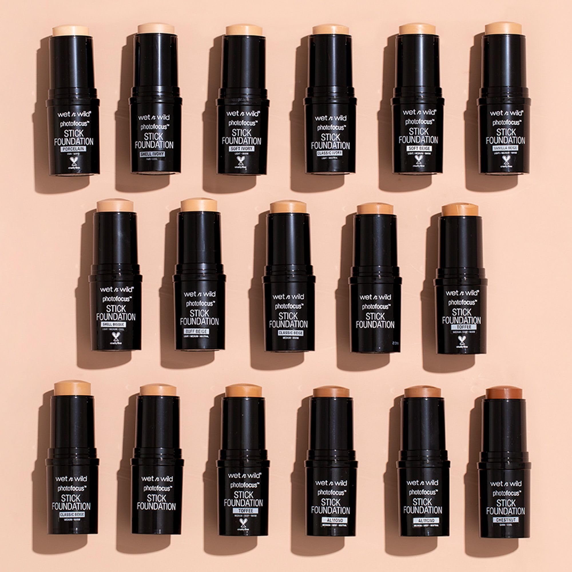 wet n wild Photo Focus Matte Foundation Stick Makeup, Soft Beige | Vegan & Cruelty-Free