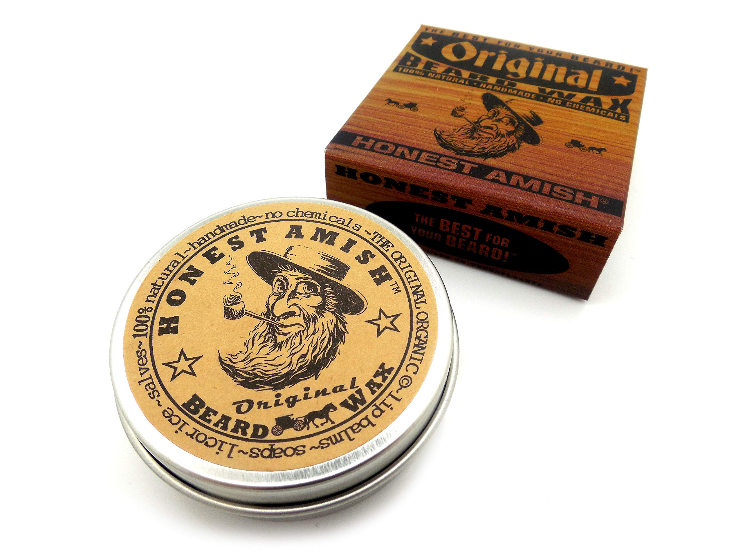 Honest Amish Original Beard Wax - All Natural and Organic- 2 ounce