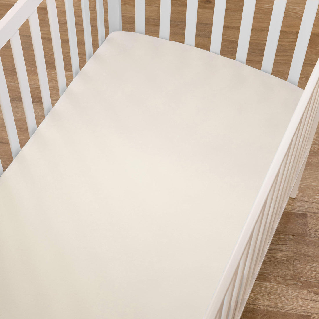 TL Care Fitted Crib Sheet 28 x 52, Soft Breathable Neutral 100% Cotton Jersey Sheet, Cream, for Boys and Girls, Fits Crib and Toddler Bed mattresses