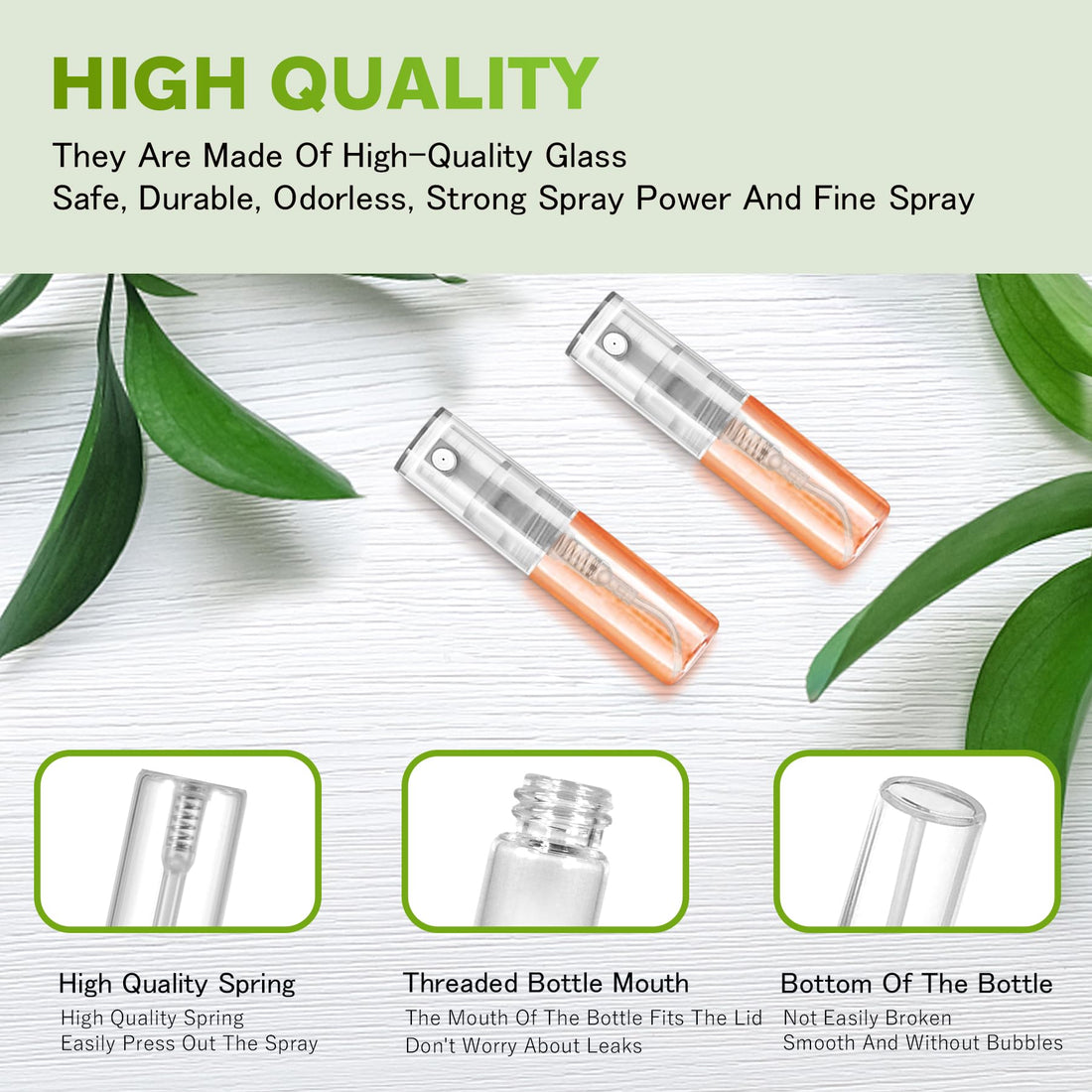 Csdtylh 3Ml: Mini Spray Bottle 3Ml, Refillable Glass Spray Bottle, Glass Bottle Atomizer, Perfume Mouthwash Atomizer For Cleaning 3Ml Refillable Container For Cleaning, Travel, Essential