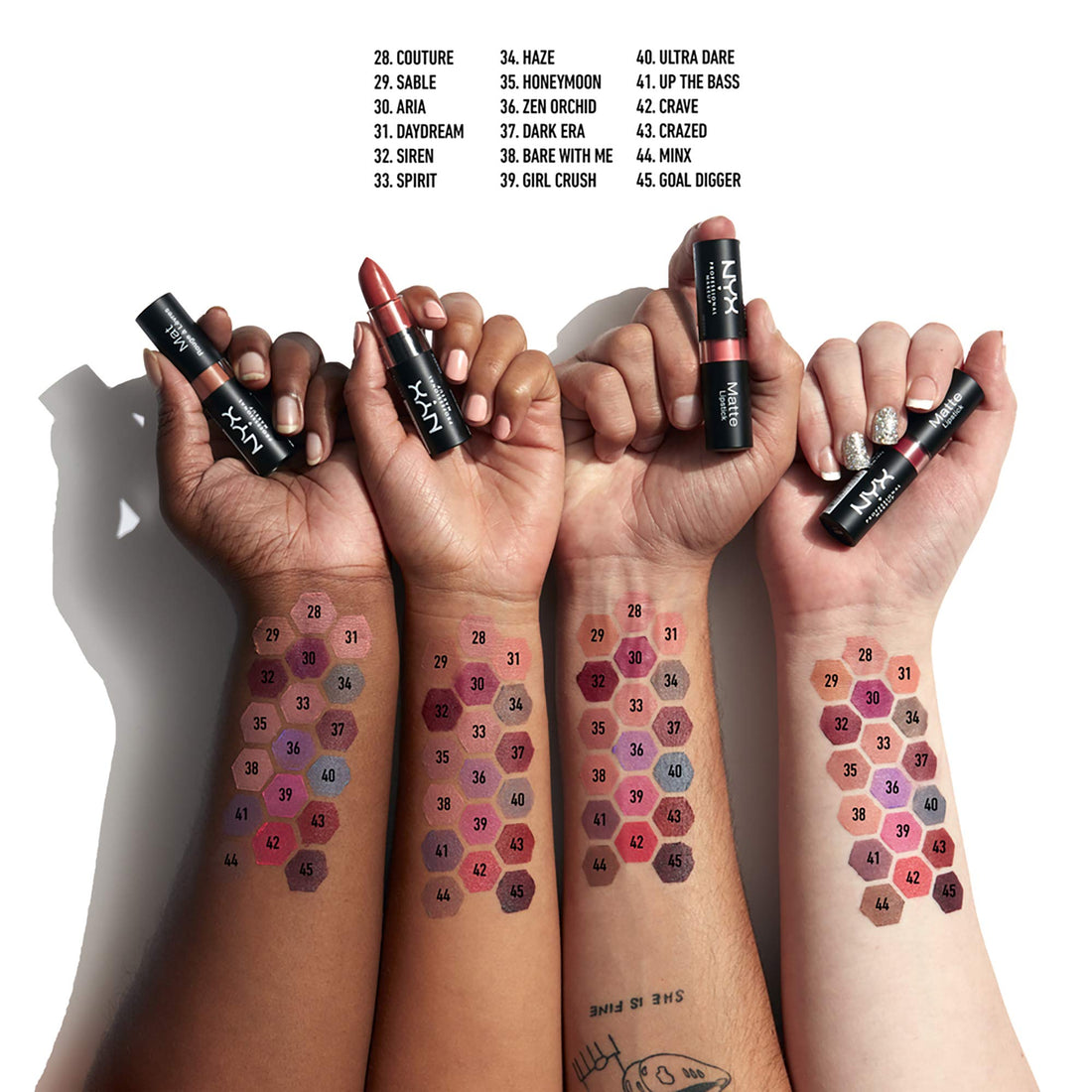 NYX PROFESSIONAL MAKEUP Matte Lipstick - Couture, Light Pink