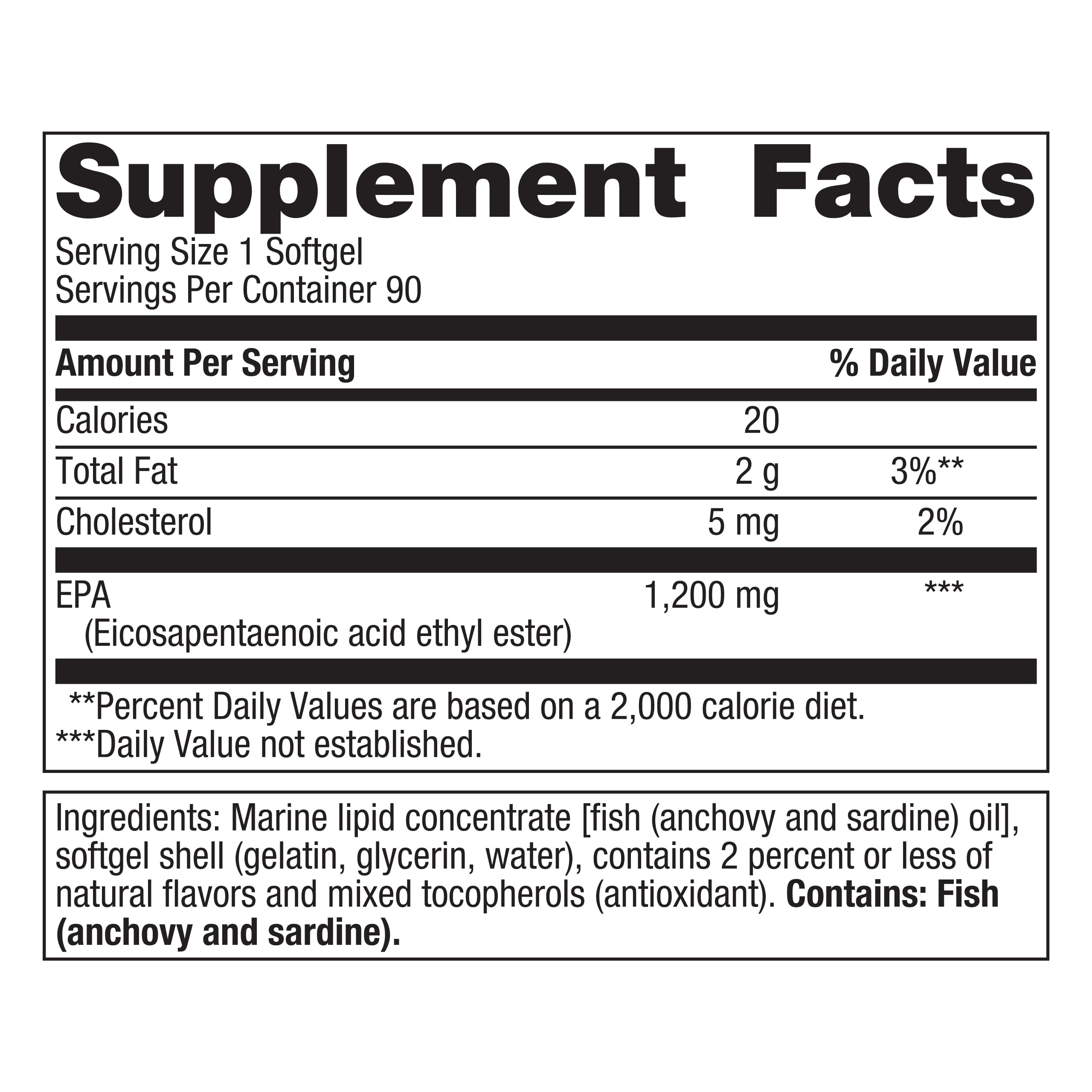 Metagenics OmegaGenics Fish Oil EPA 1200 mg - Omega-3 Fish Oil Supplement - for Heart Health & Immune System Health* - EPA Fish Oil Supplement - 90 Softgels