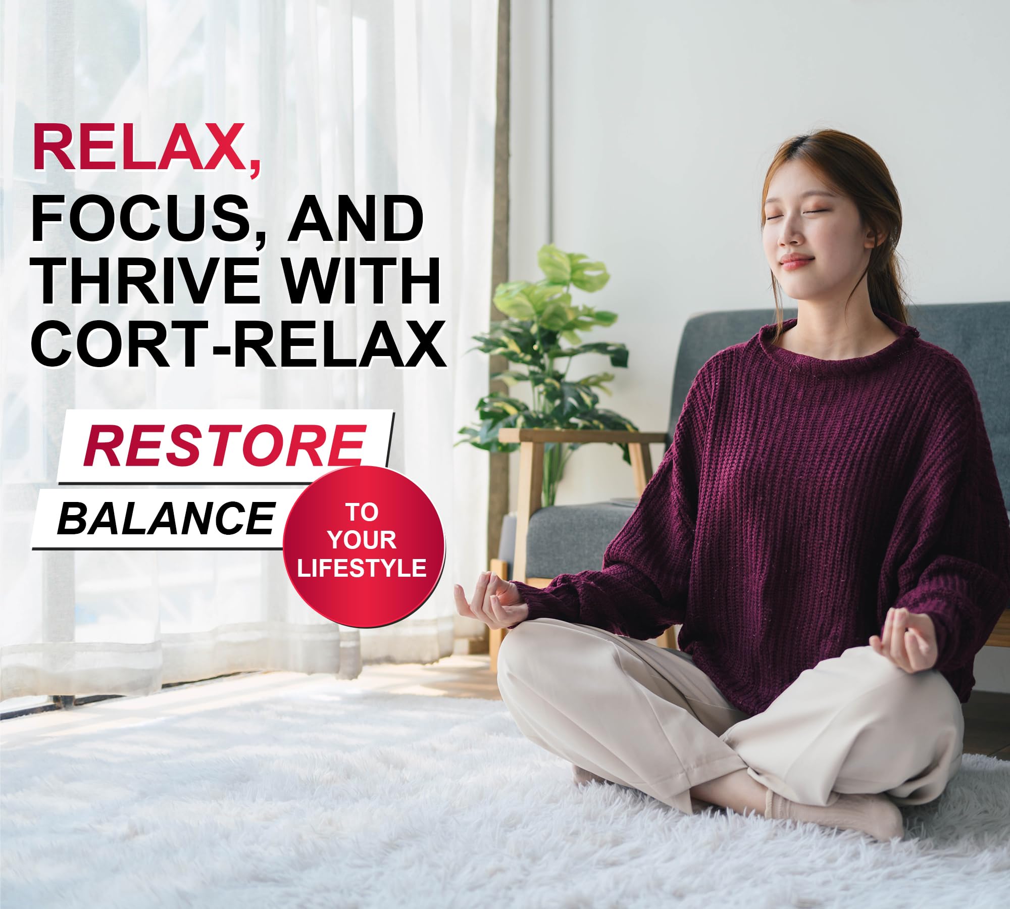 DLNIA Super Calm Cortisol Supplement with Magnesium Glycinate, Ashwagandha, L-Theanine, Phosphatidylserine, Ginkgo Biloba & Lions Mane for Calm, Focus, Mental Clarity, Relaxation, Sleep, Energy