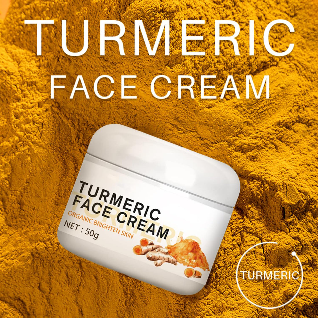 NP 2PCS Turmeric Face Cream for Face, Anti-Aging Cream Face Moisturizer Cream with Organic Ingredients, Skin Moisturizing Repair Cream for Dull Dry Skin