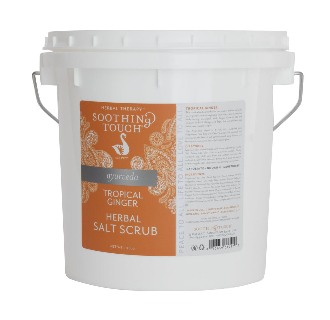 Soothing Touch Herbal Salt Scrub, Tropical Ginger, 10 Pound