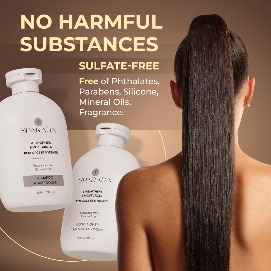 Moisturizing & Strengthening Shampoo and Conditioner Set, Natural with Biotin, Jojoba & Argan Oil, Sulfate-Free, Anti-Hair Loss, Hydrating for Dry, Damaged & Colored Hair, Frizz Control, 10 Fl Oz Each