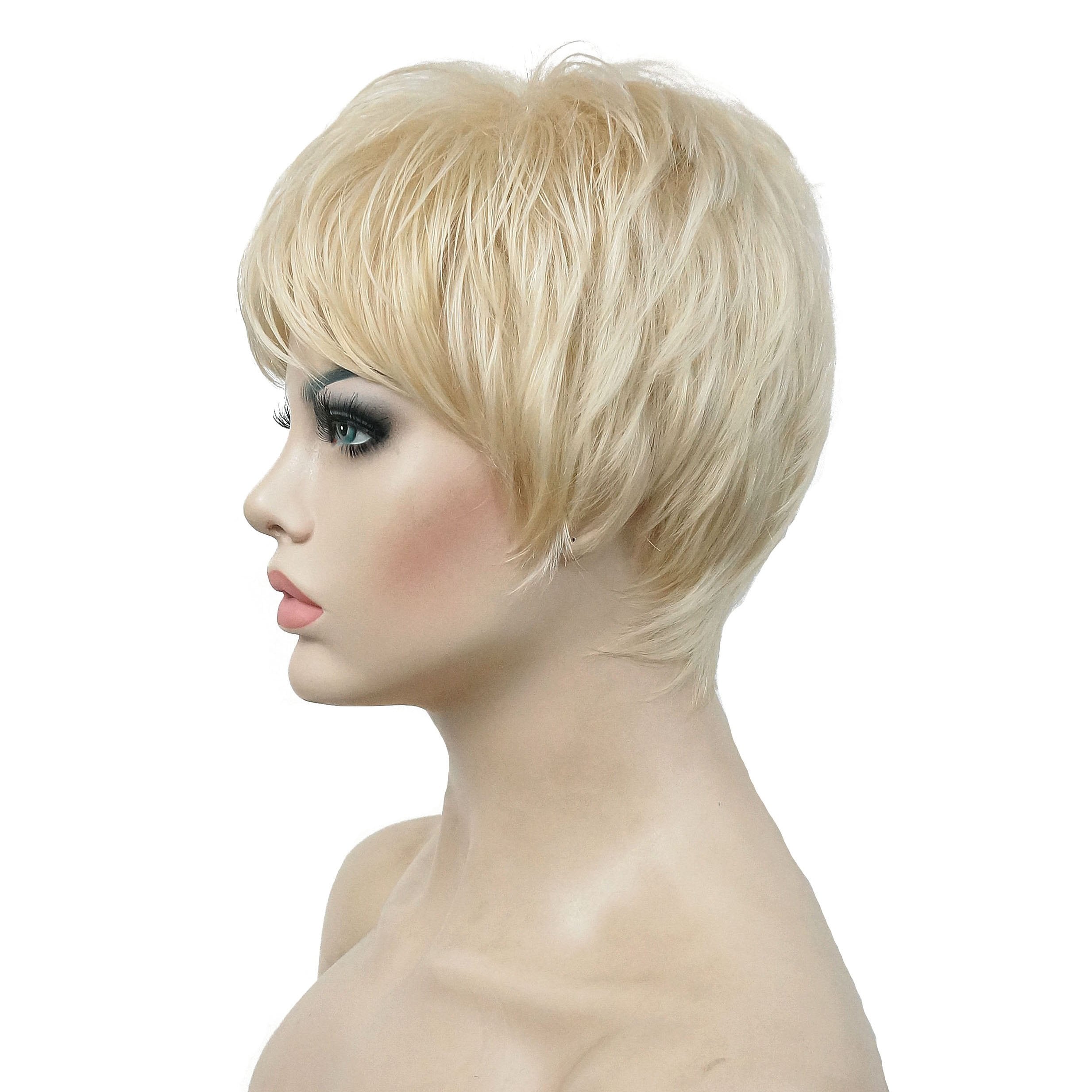 Lydell Very Short Layered Shaggy Full Synthetic Wig #613 Blonde Wigs