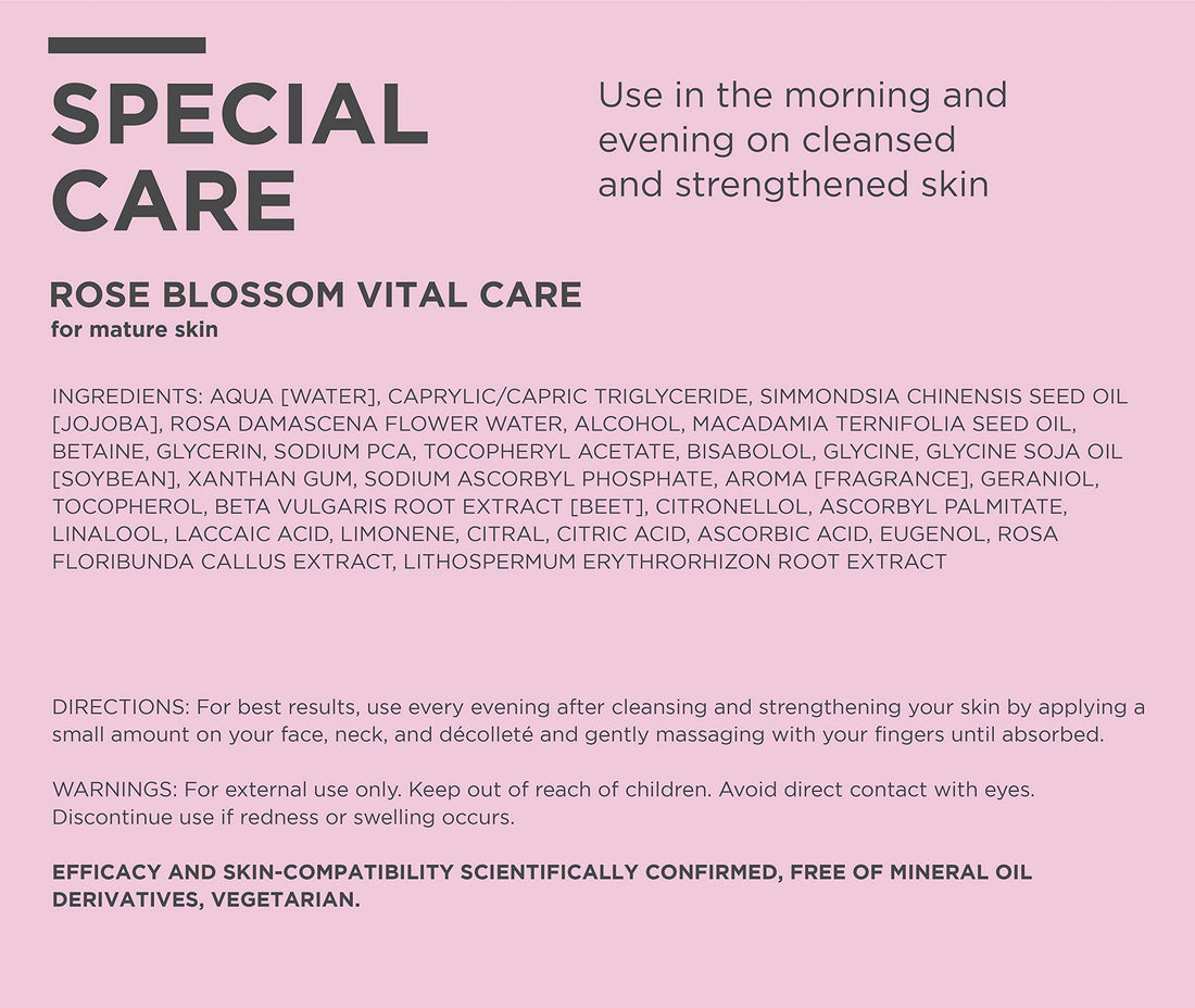 AnneMarie Borlind, Natural Beauty, Rose Blossom Vital Care, 1.69 fl oz (50 ml)