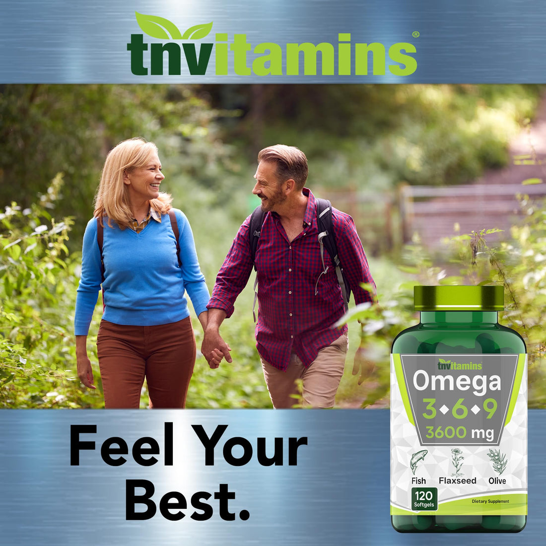 Triple Omega 3 6 9: 3600mg x 120 Softgels | Omega Essential Fatty Acids from Fish Oil (EPA & DHA), Flaxseed Oil (ALA & LA), & Olive Oil (OA) | Omega 3-6-9 Supplement for Women & Men | Non-GMO