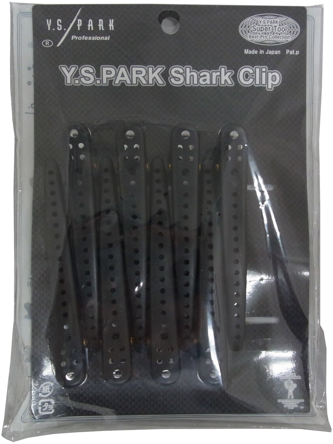 Y.S.Park Shark hair clip 8 pieces (Black Metal)