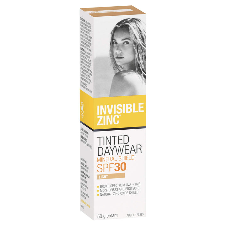 Invisible Zinc Light Tinted Daywear SPF 50+ - Daily Moisturizer With Sun Protection & Sheer Foundation To Nourish & Prevent Appearance Of Premature Aging Caused By Harmful UV Rays - 50g