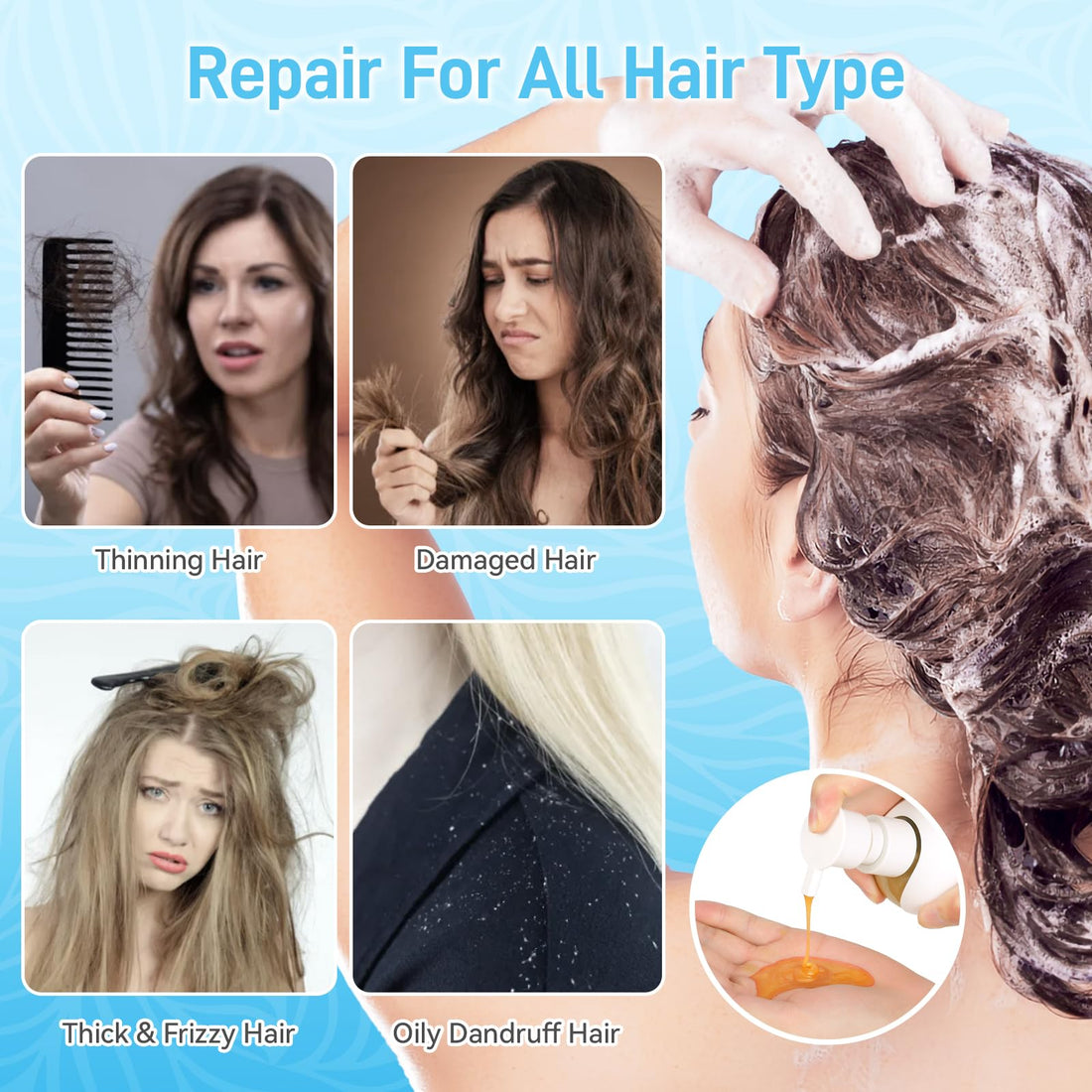 Raw Batana Oil Shampoo for Hair Growth Dr. Sebi, Organic Batana Oil Hair Loss Shampoo with Rosemary Oil, Onion, Biotin, Caffeine, Tea Tree Oil, Nourishing Repair Damage Hair for Men & Women