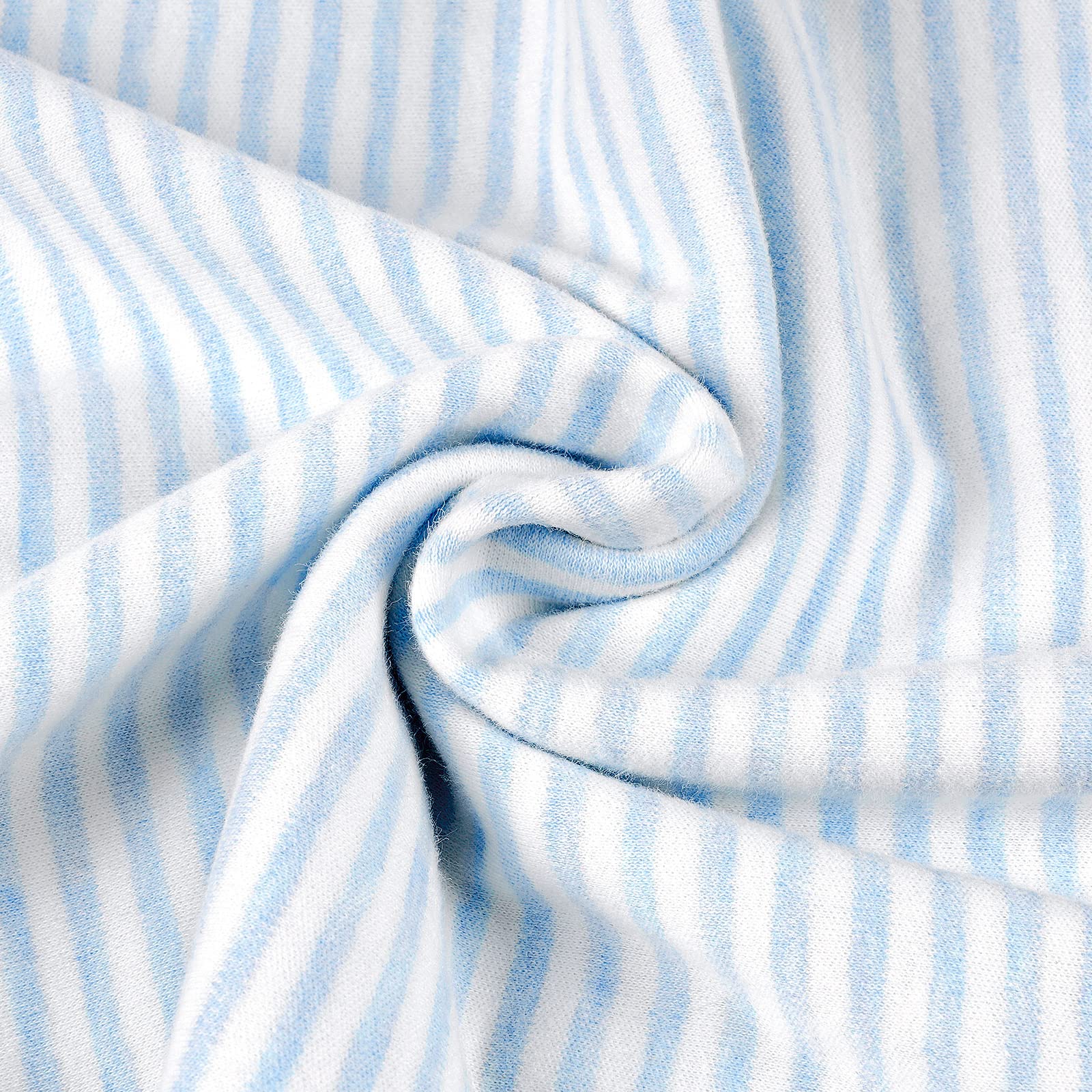 Zenssia Organic Cotton Toddler Pillowcase/Travel Pillowcase Pack of 2 Set 13x18 Inches with Envelope Closure - Soft & Breathable Baby Pillow Case Cover Blue Stripe