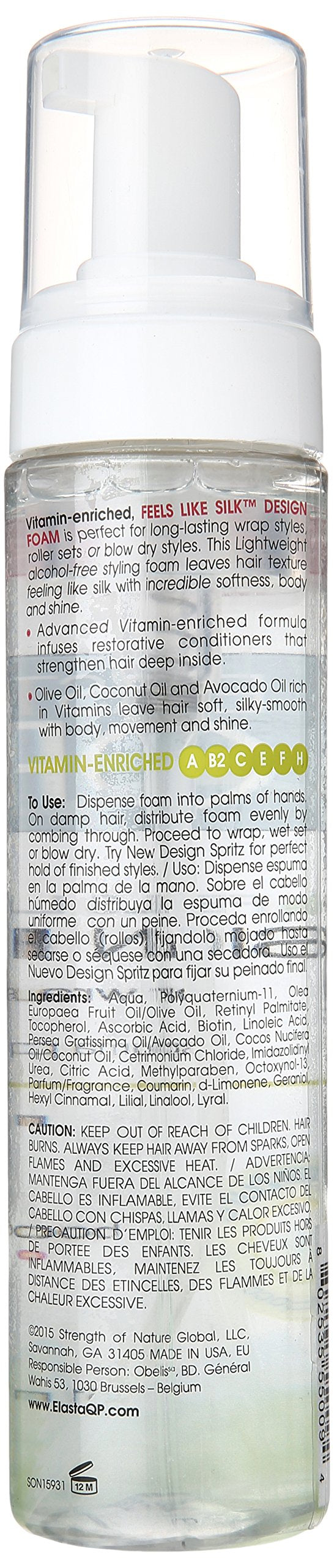 Elasta QP Elasta Care Feels Like Silk Design Foam for Unisex, 8.5 Ounce